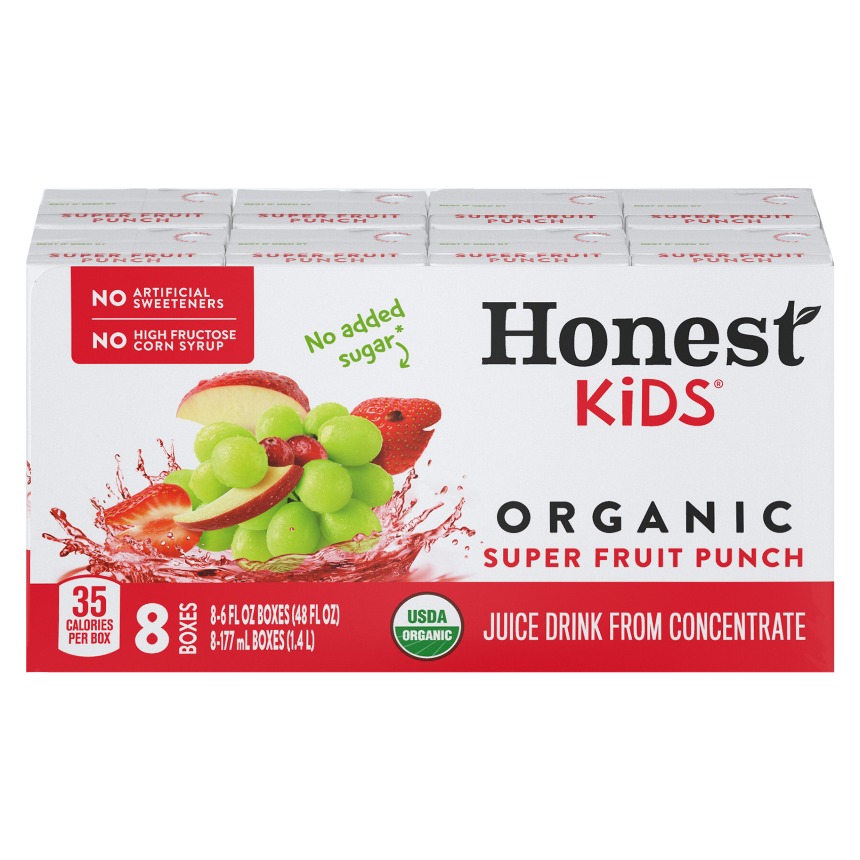 Honest Kids Super Fruit Punch Cartons, 6 fl oz,