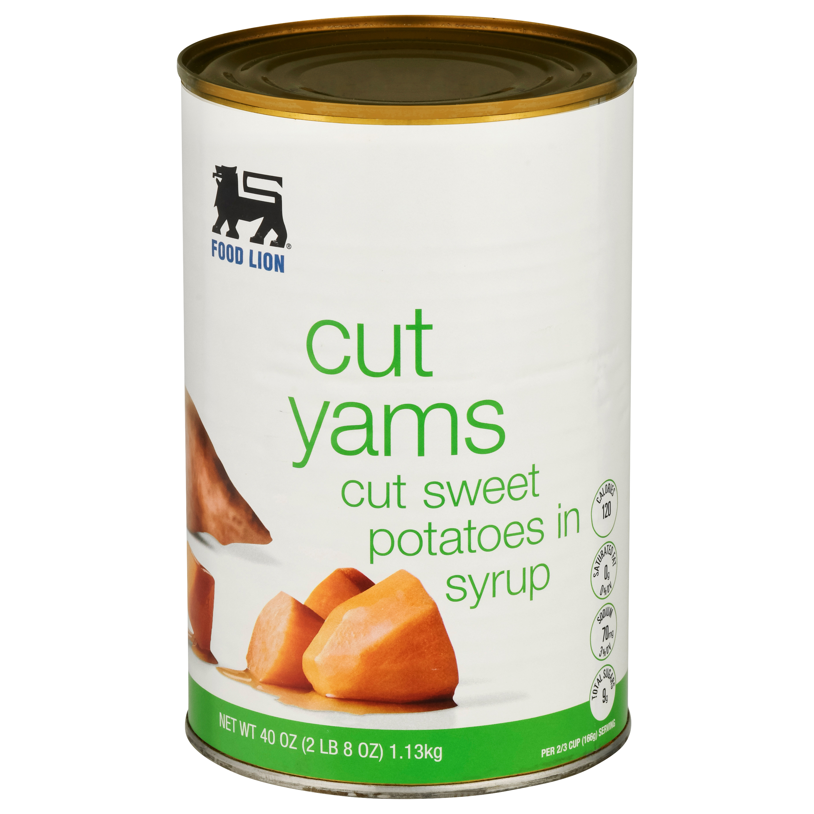 Food Lion Cut Sweet Potatoes in Syrup Cut Yams 40 oz