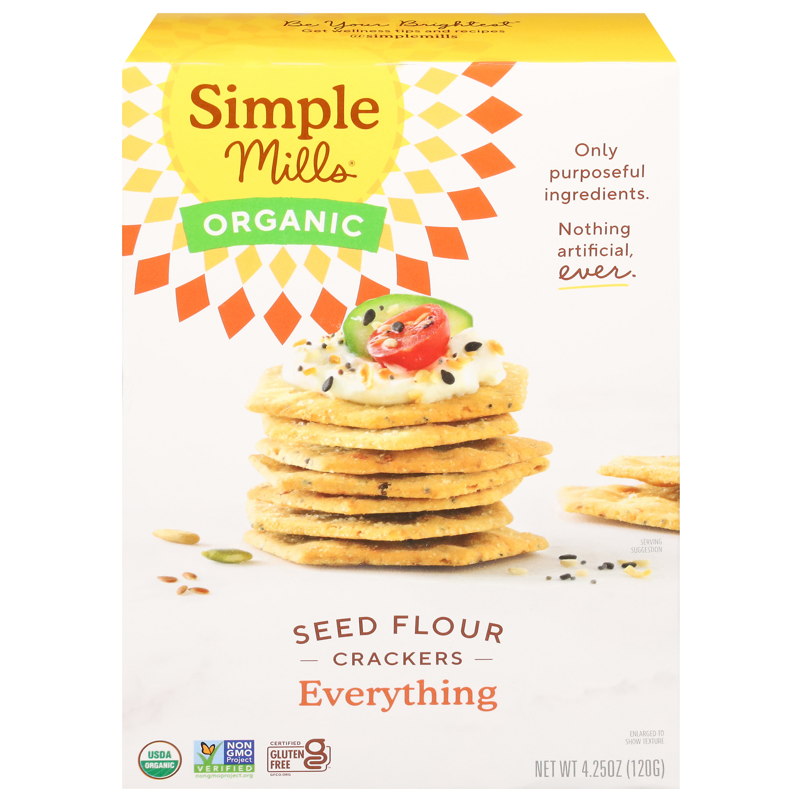 Simple Mills Seed Flour Everything Crackers