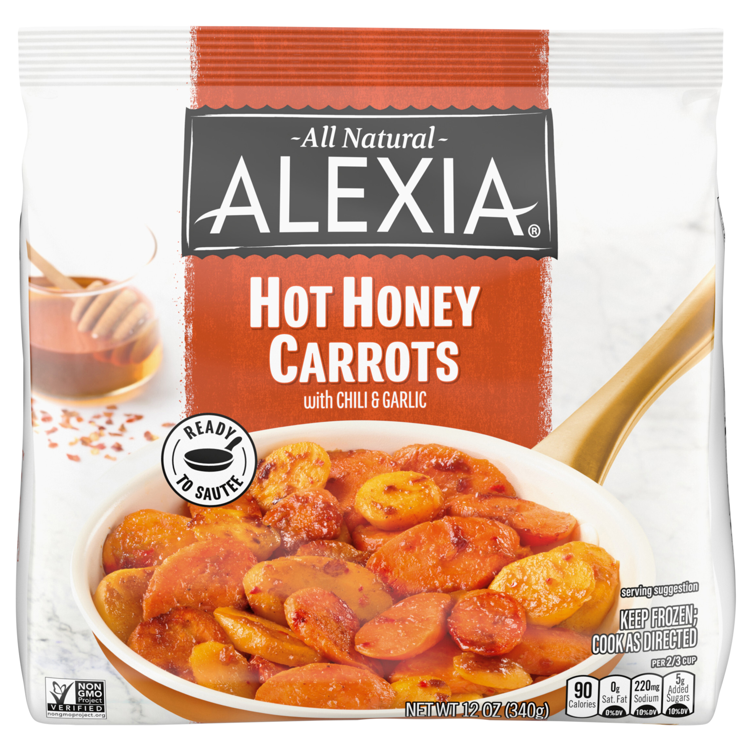 Alexia Hot Honey Carrots, Frozen Vegetables, 11 oz.