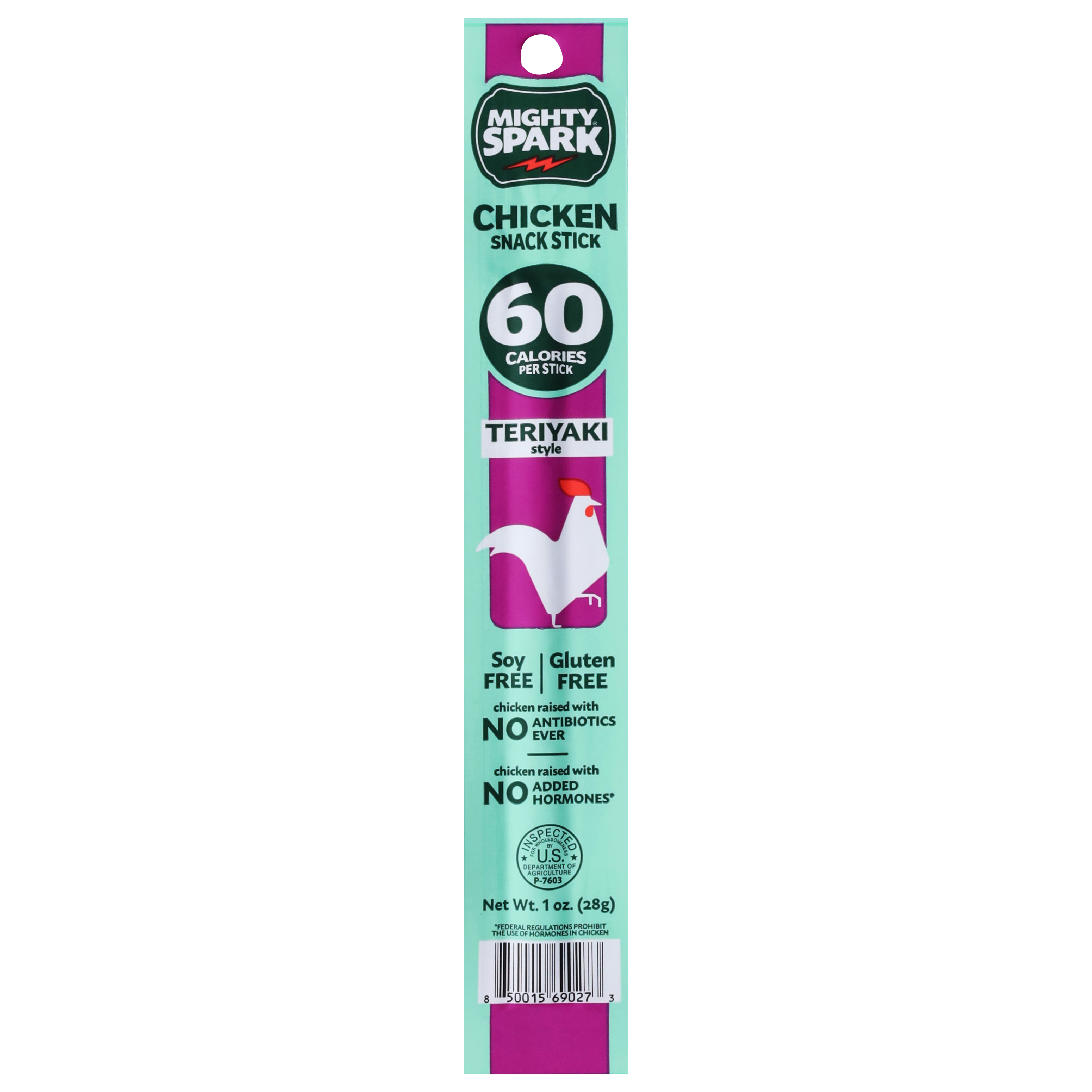 Mighty Spark Teriyaki Style Chicken Snack Stick