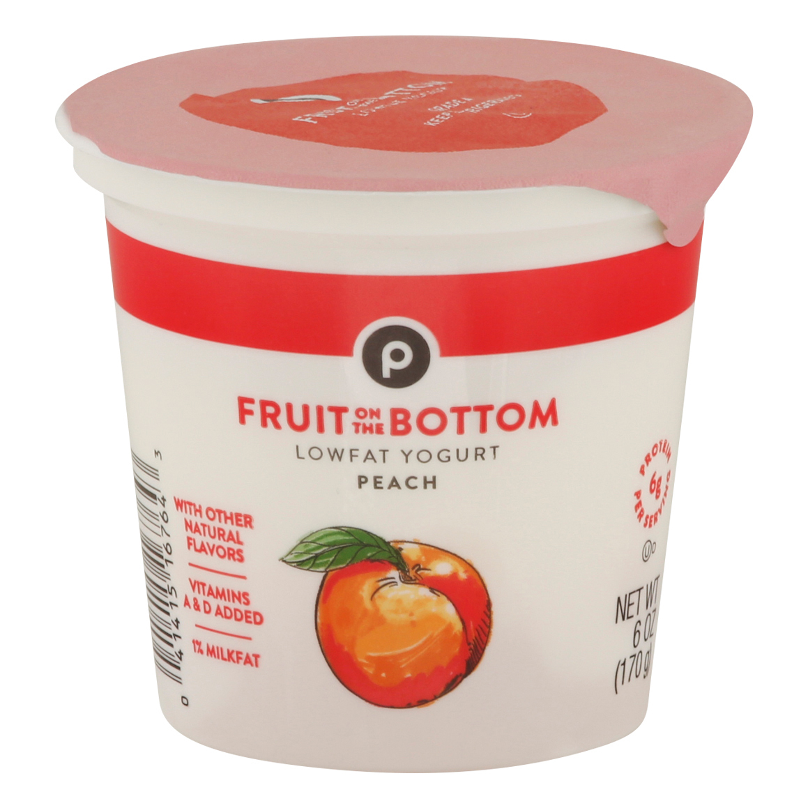 Publix Fruit on the Bottom Lowfat Peach Yogurt 6 oz