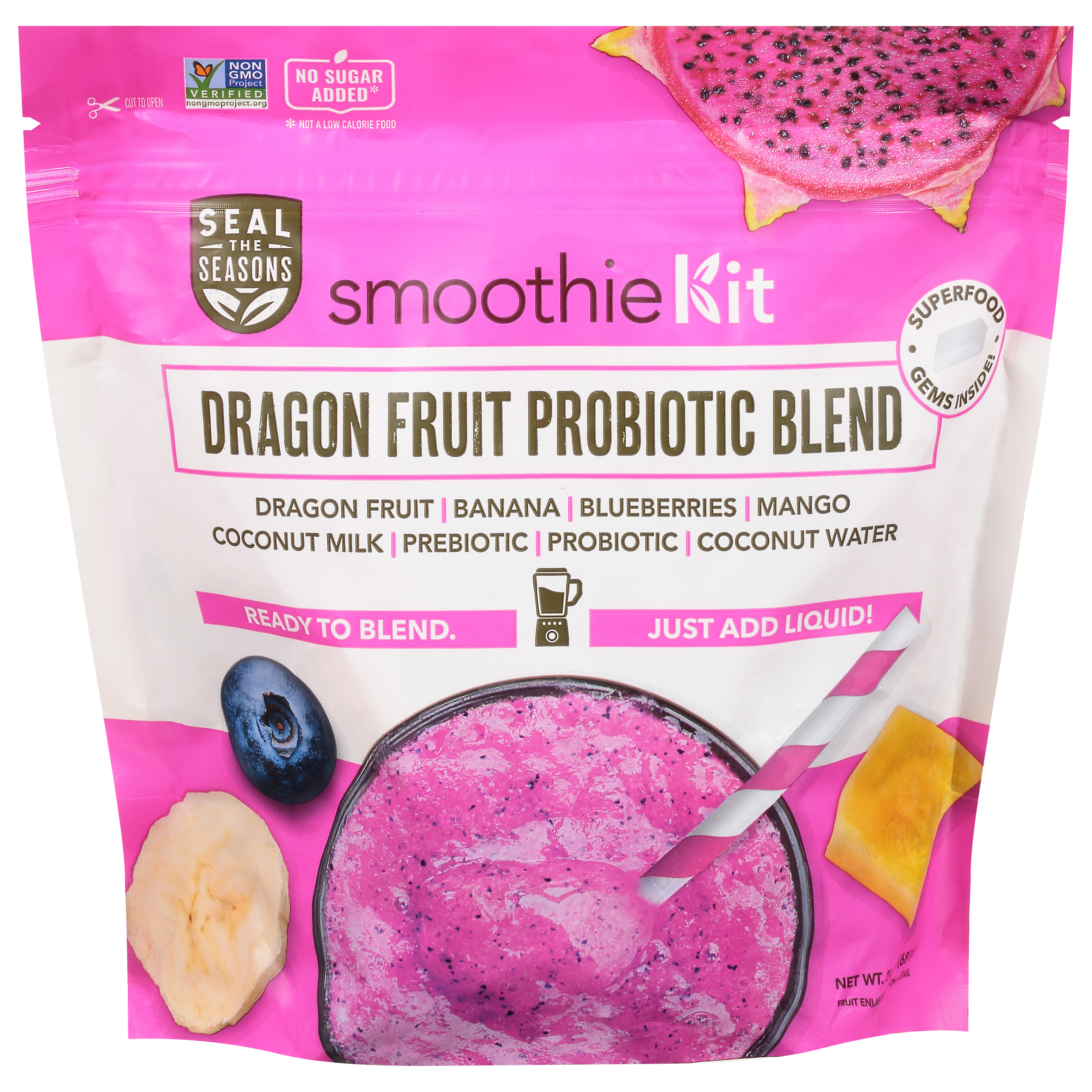 Seal The Seasons Prebiotic Blend Dragon Fruit Smoothie Kit