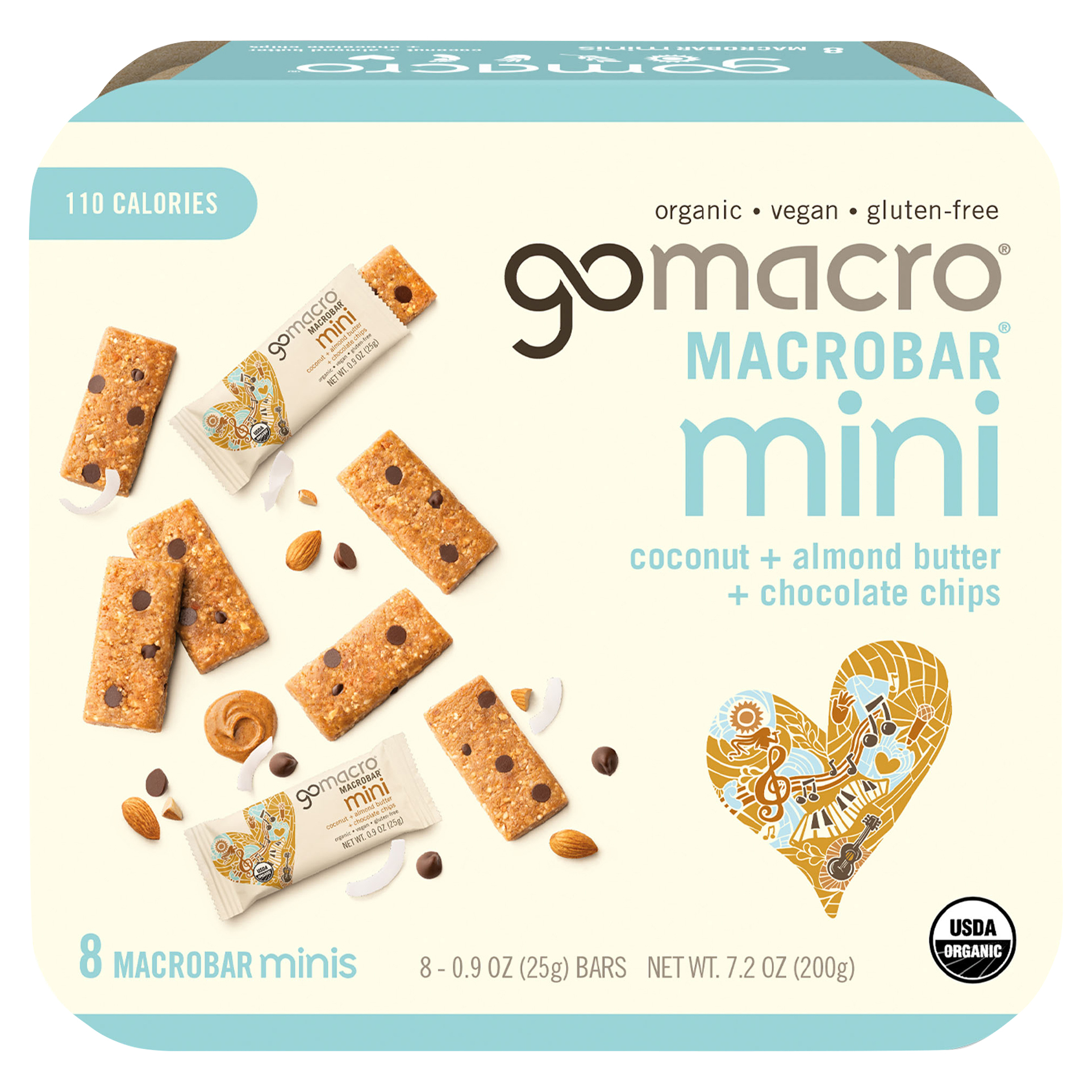 Coconut + Almond Butter + Chocolate Chips MacroBar Mini 8ct Multipack