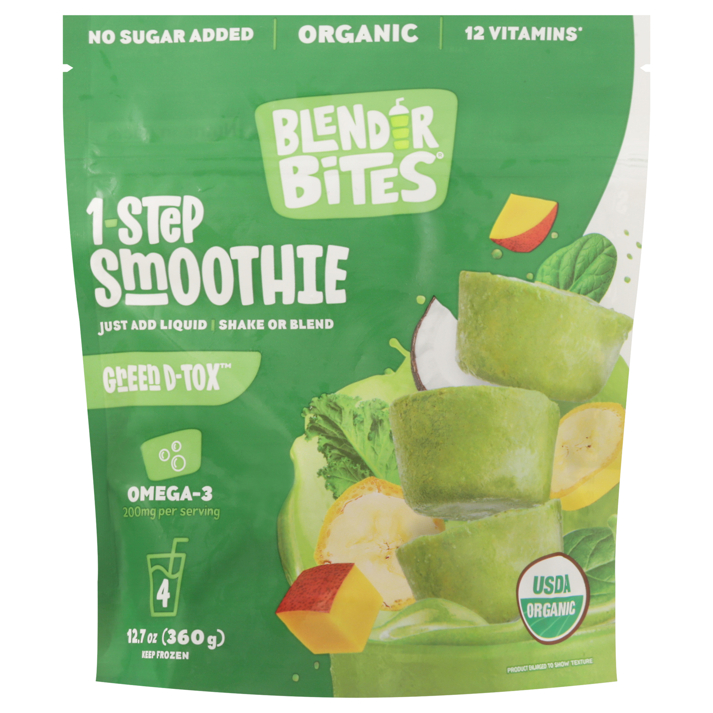 Blender Bites Organic Green D-Tox 1-Step Smoothie