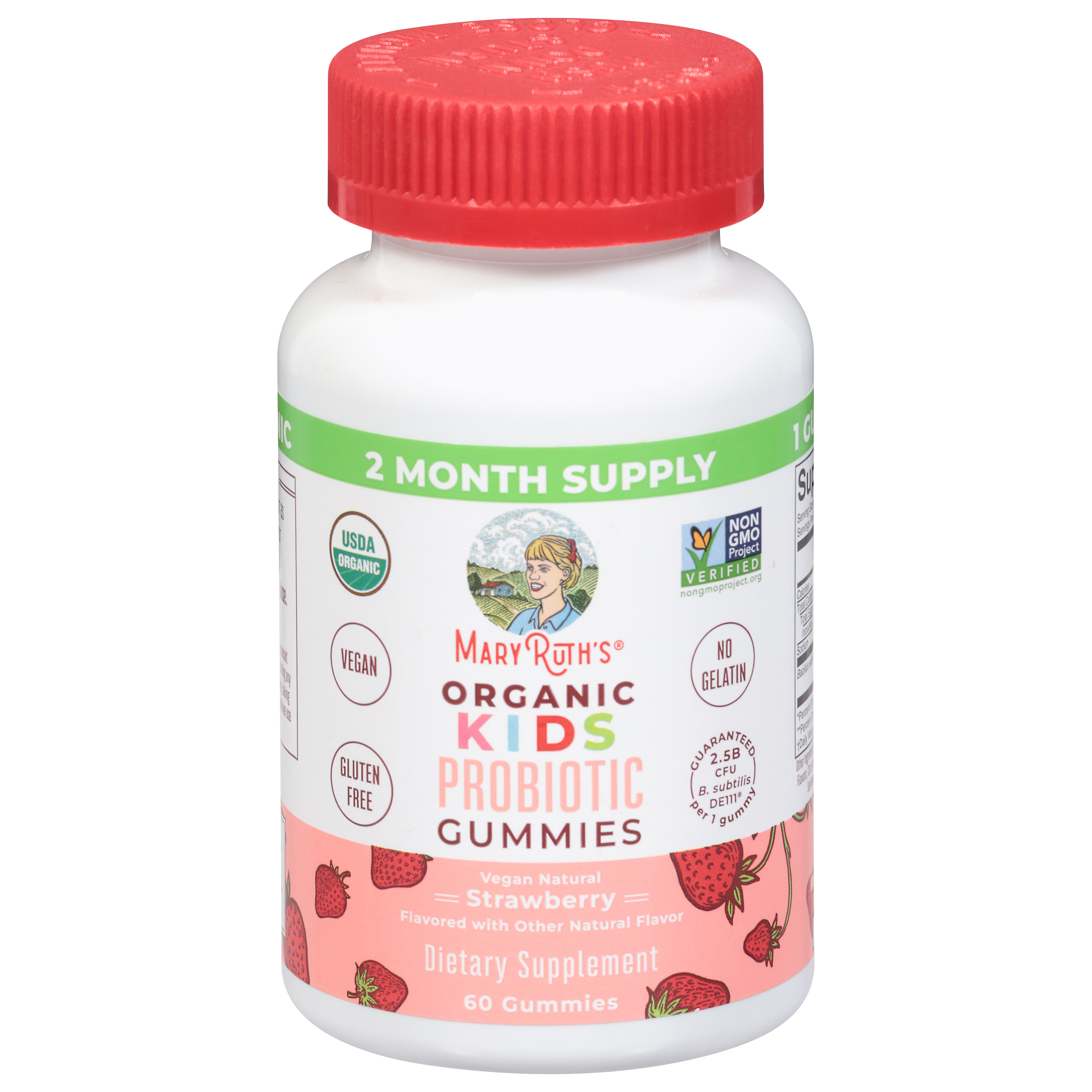 MaryRuth's Kids Organic Gummies Strawberry Probiotic Gummies