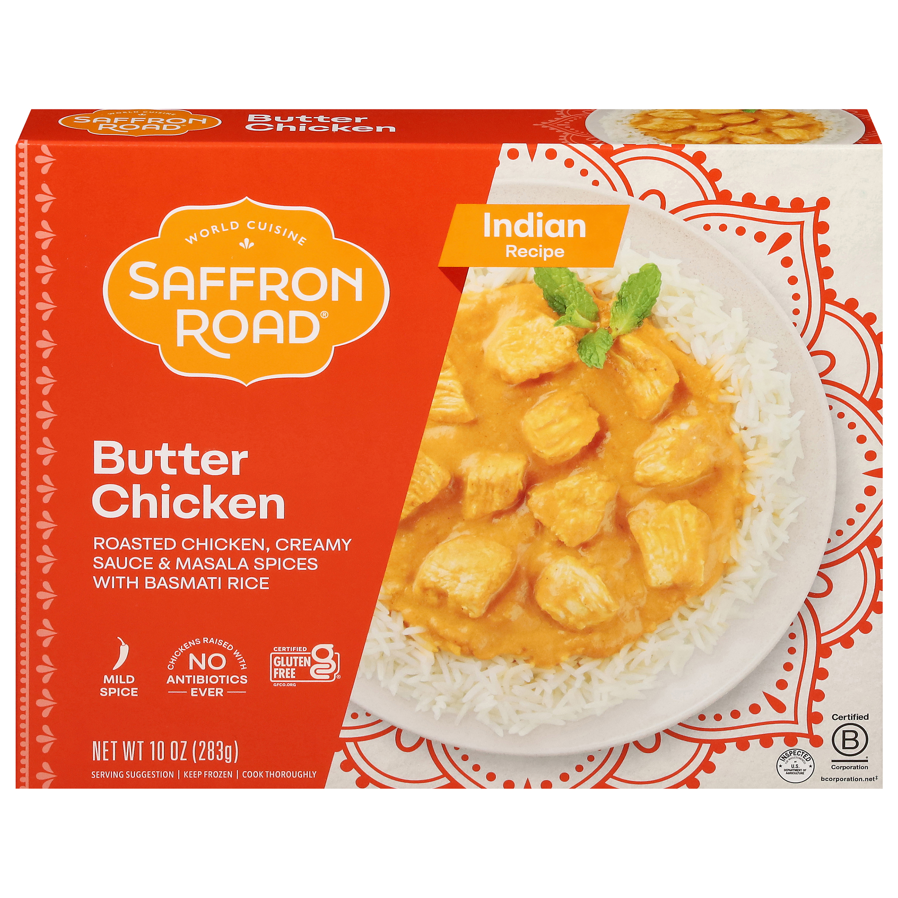 Saffron Road Butter Chicken, Gluten-Free, Indian Meal, Frozen Dinner
