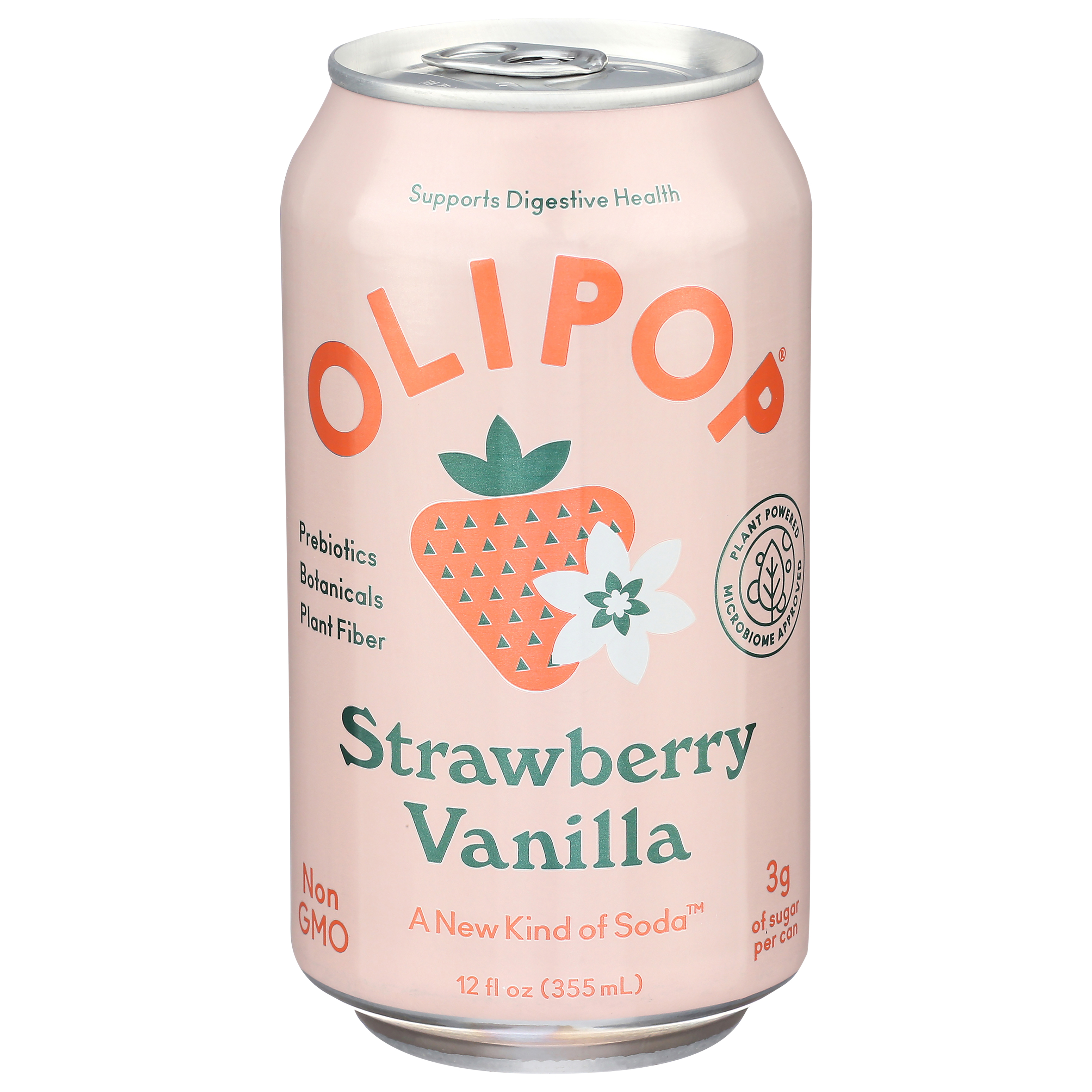 OLIPOP Strawberry Vanilla, A New Kind of Soda