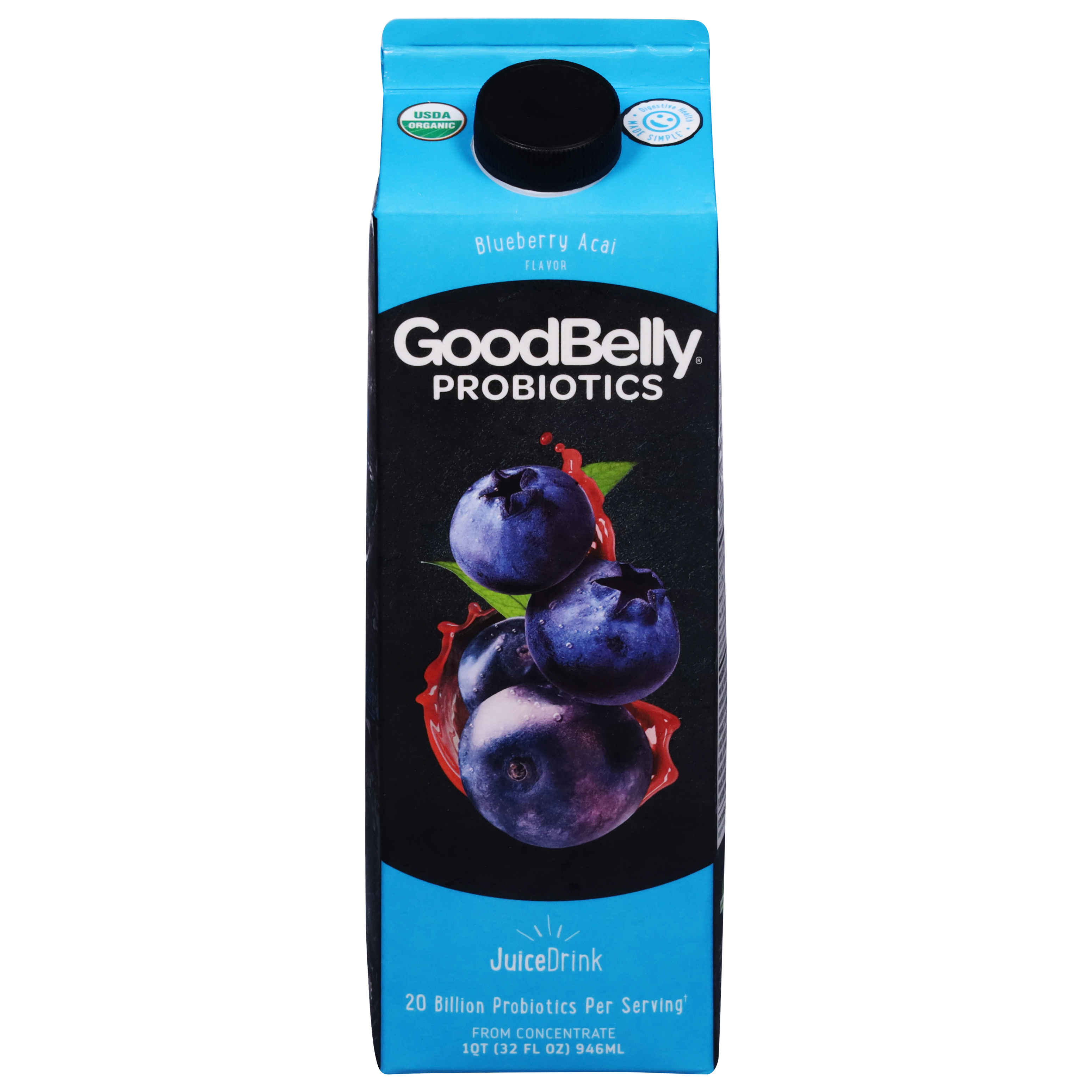 GoodBelly Probiotics Blueberry Acai Flavor Juice Drink