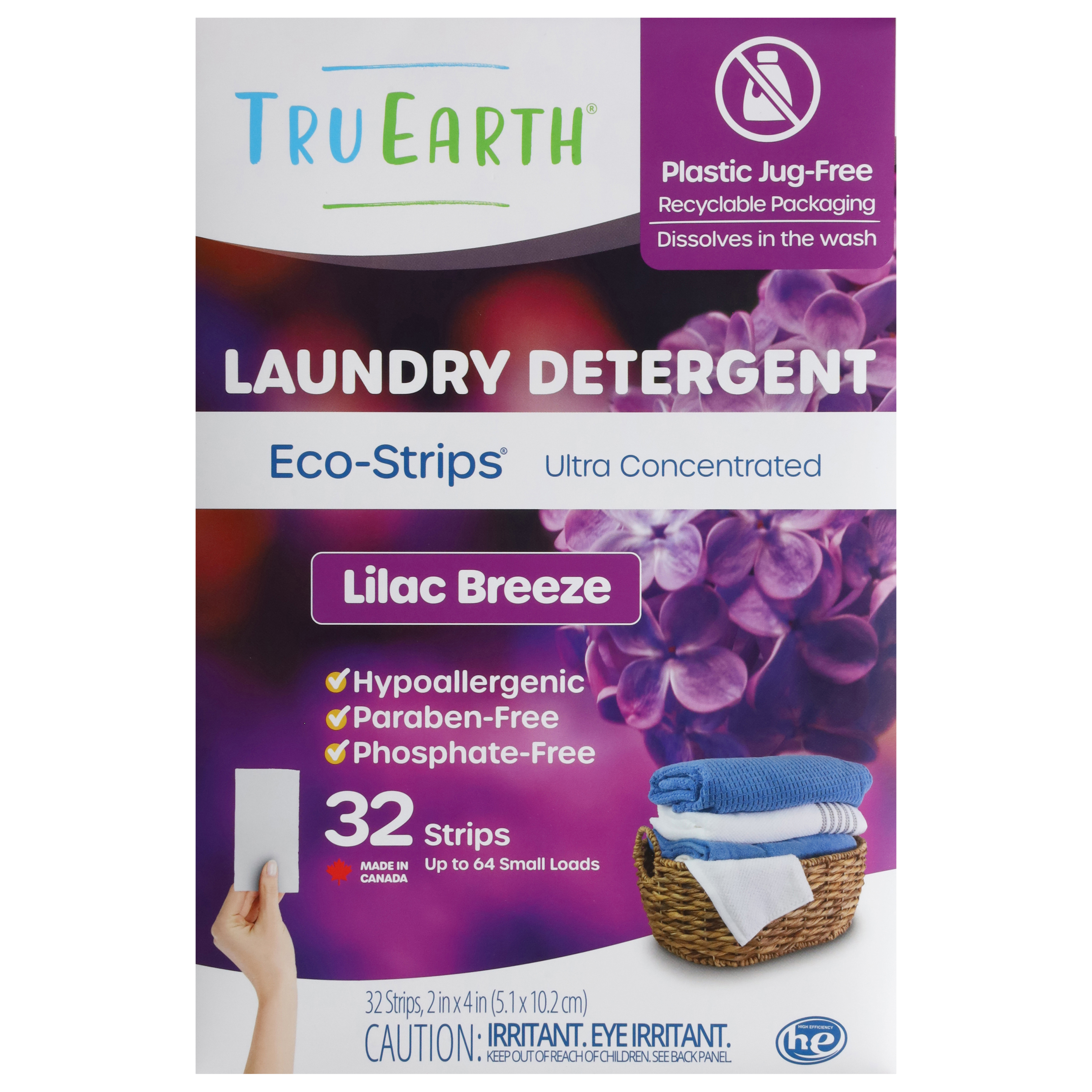 Tru Earth Eco-Strips Ultra Concentrated Lilac Breeze Laundry Detergent