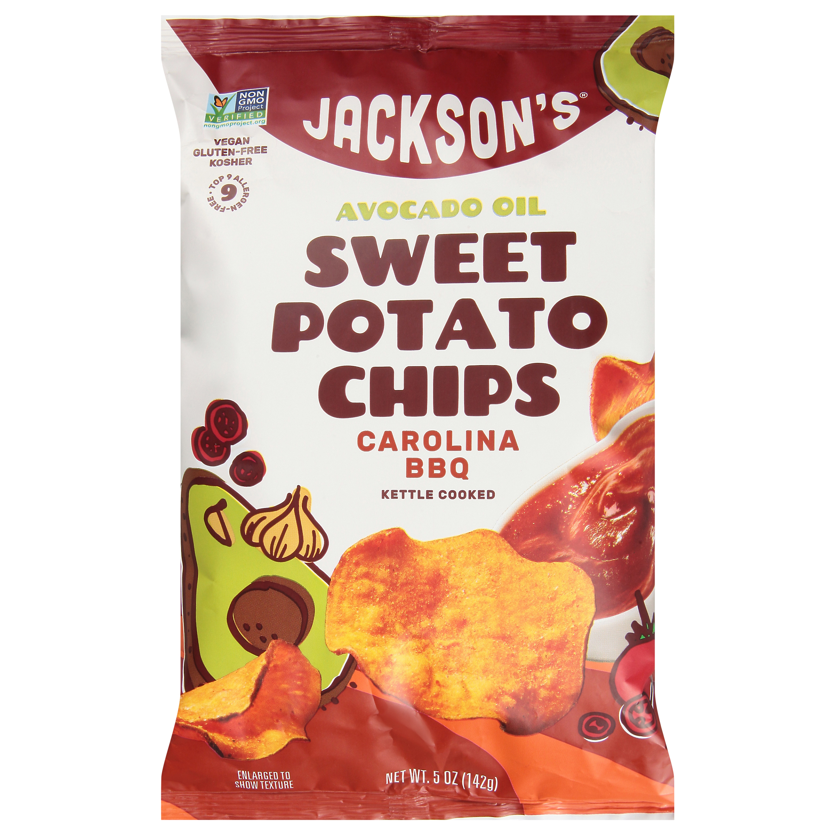 Jackson's Avocado Oil Kettle Cooked Carolina BBQ Sweet Potato Chips