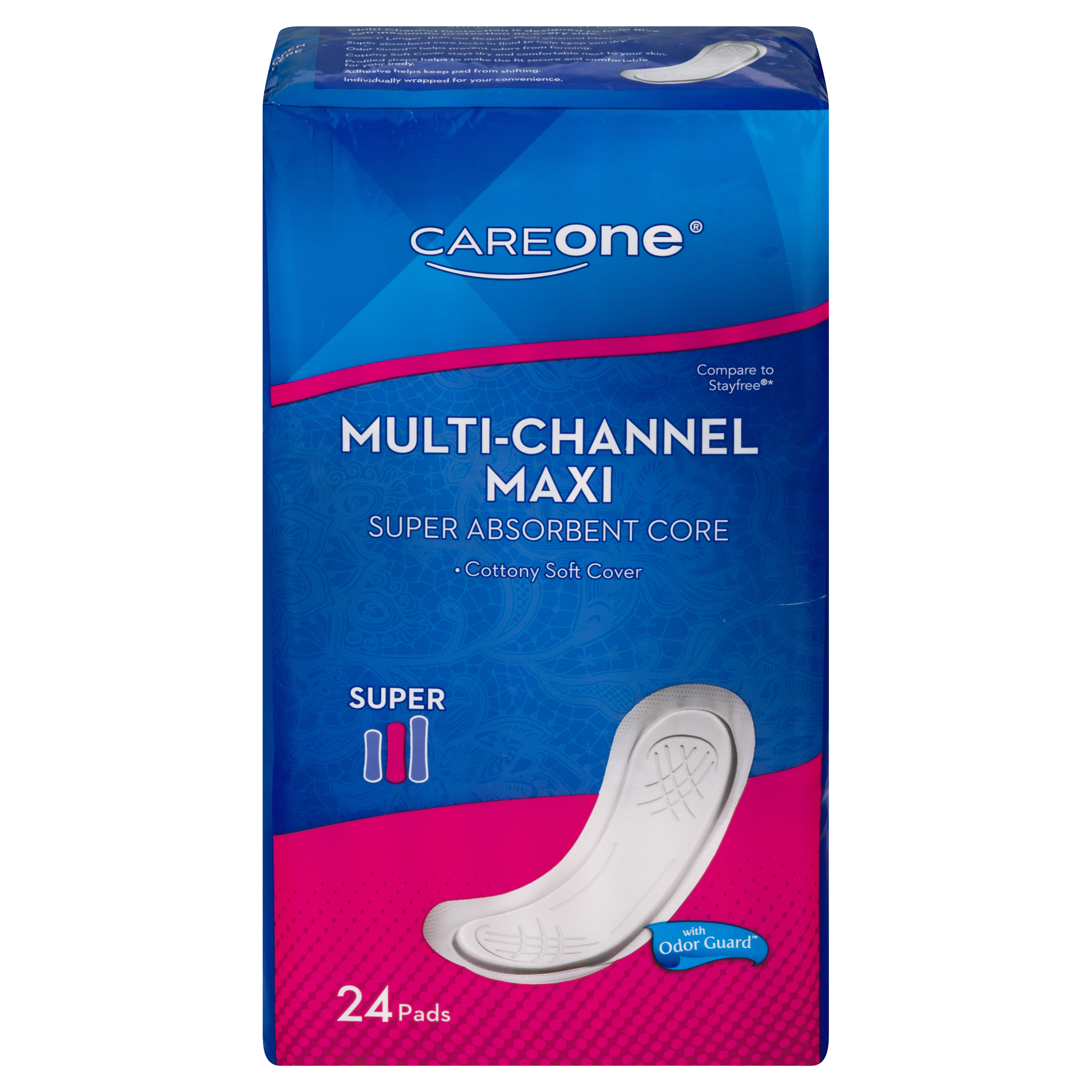 Ahold Maxi Multi-Channel Super Absorbent Core Pads 24 ea BAG