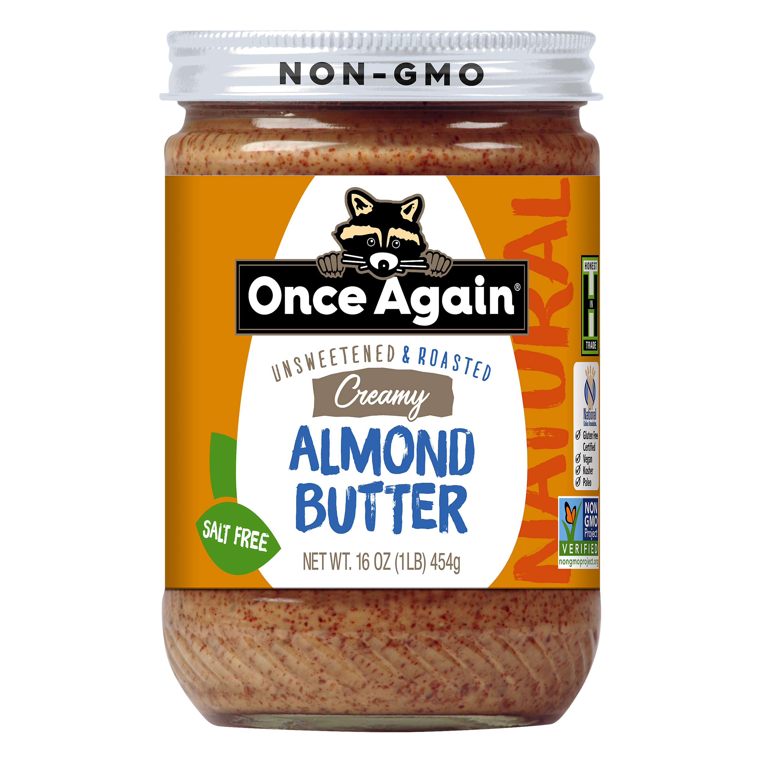 Once Again Natural Creamy Unsweetened & Roasted Almond Butter