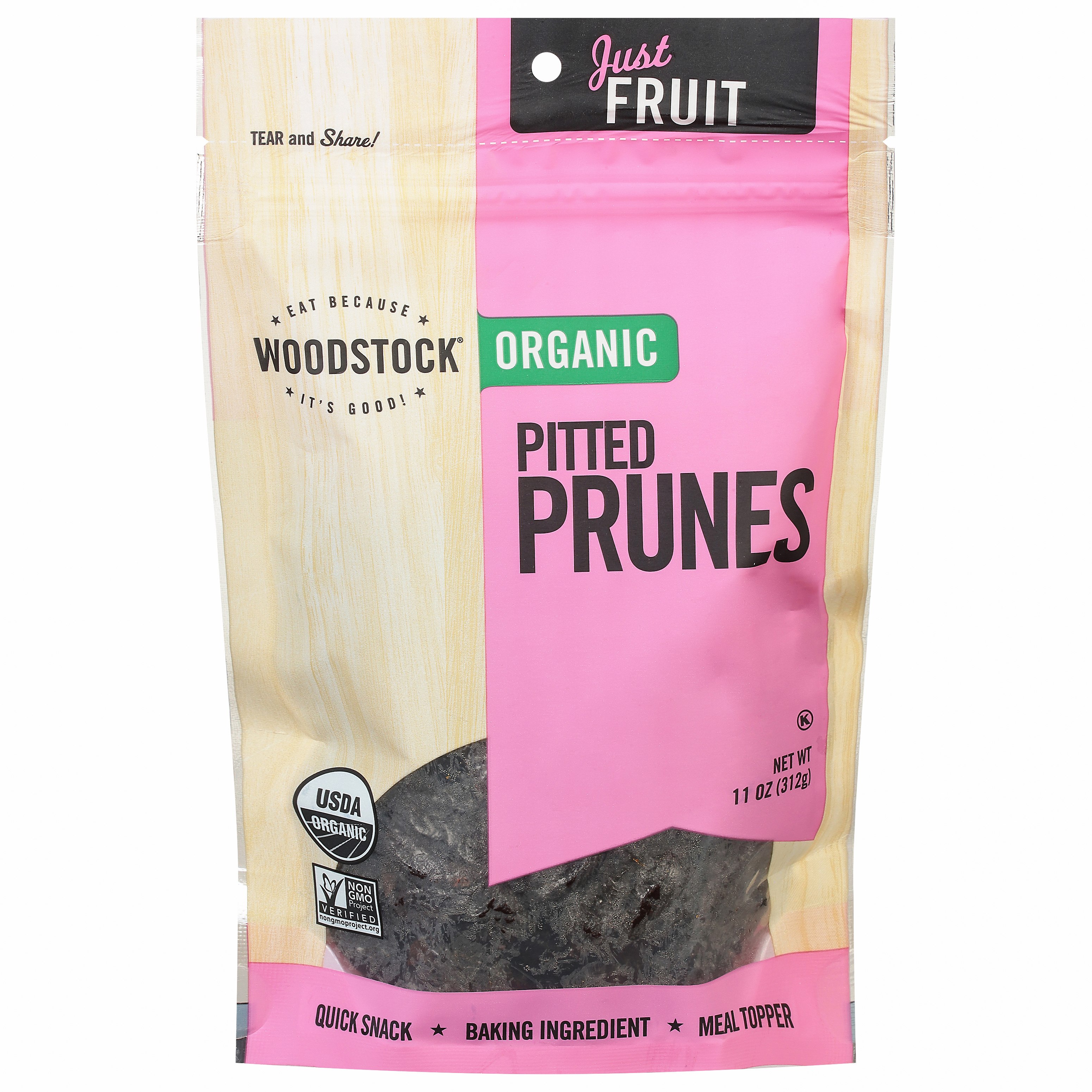 Woodstock Pitted Organic Prunes