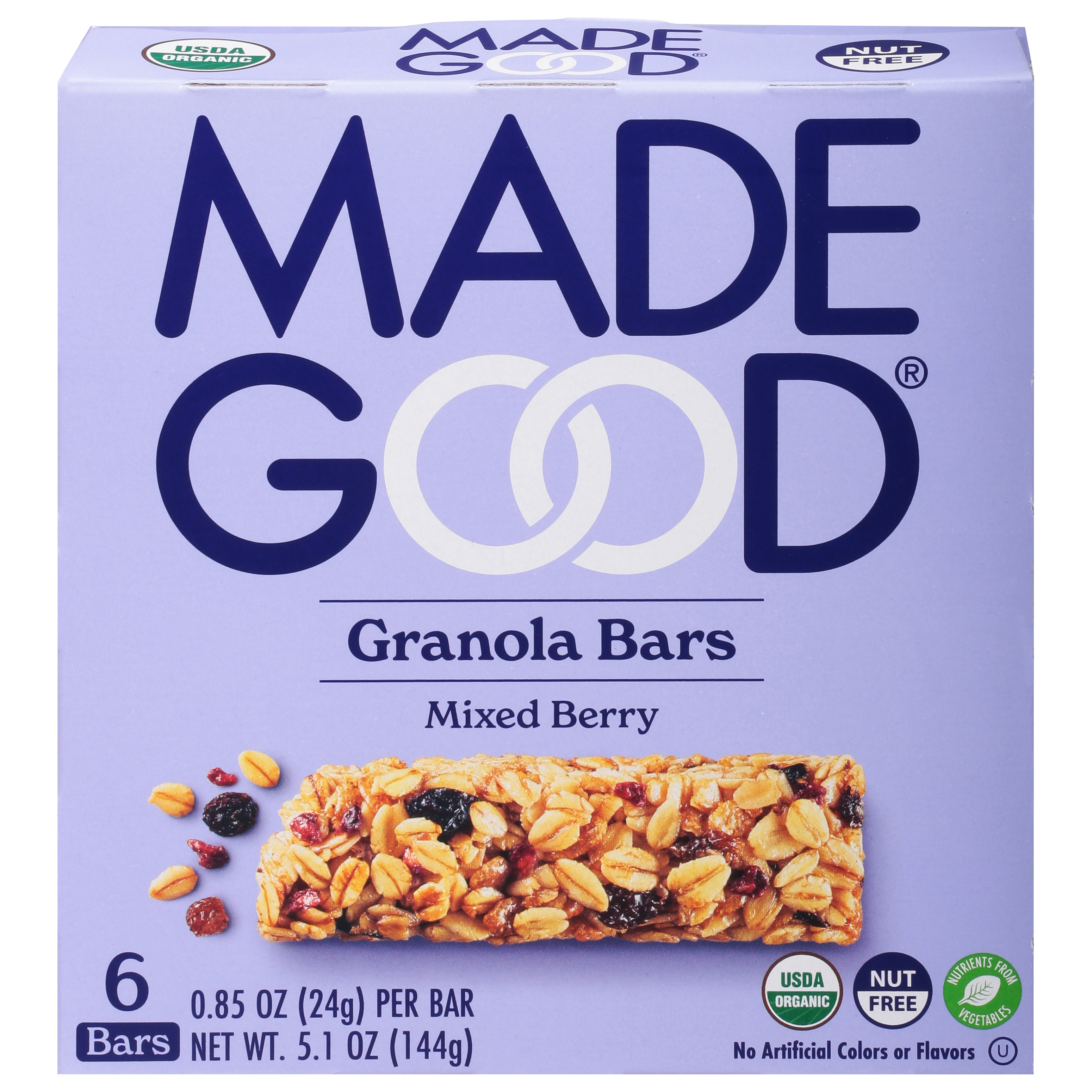 MadeGood Mixed Berry Granola Bars