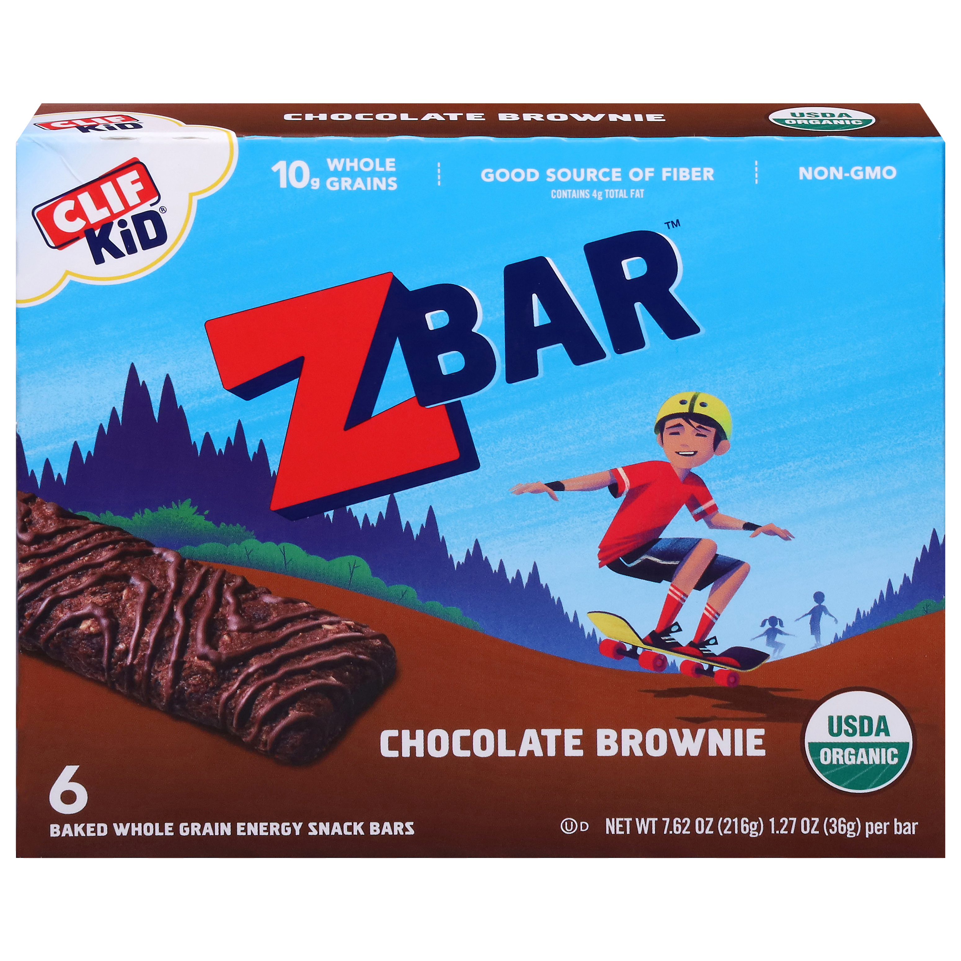 Zbar Baked Whole Grain Chocolate Brownie Energy Snack Bars