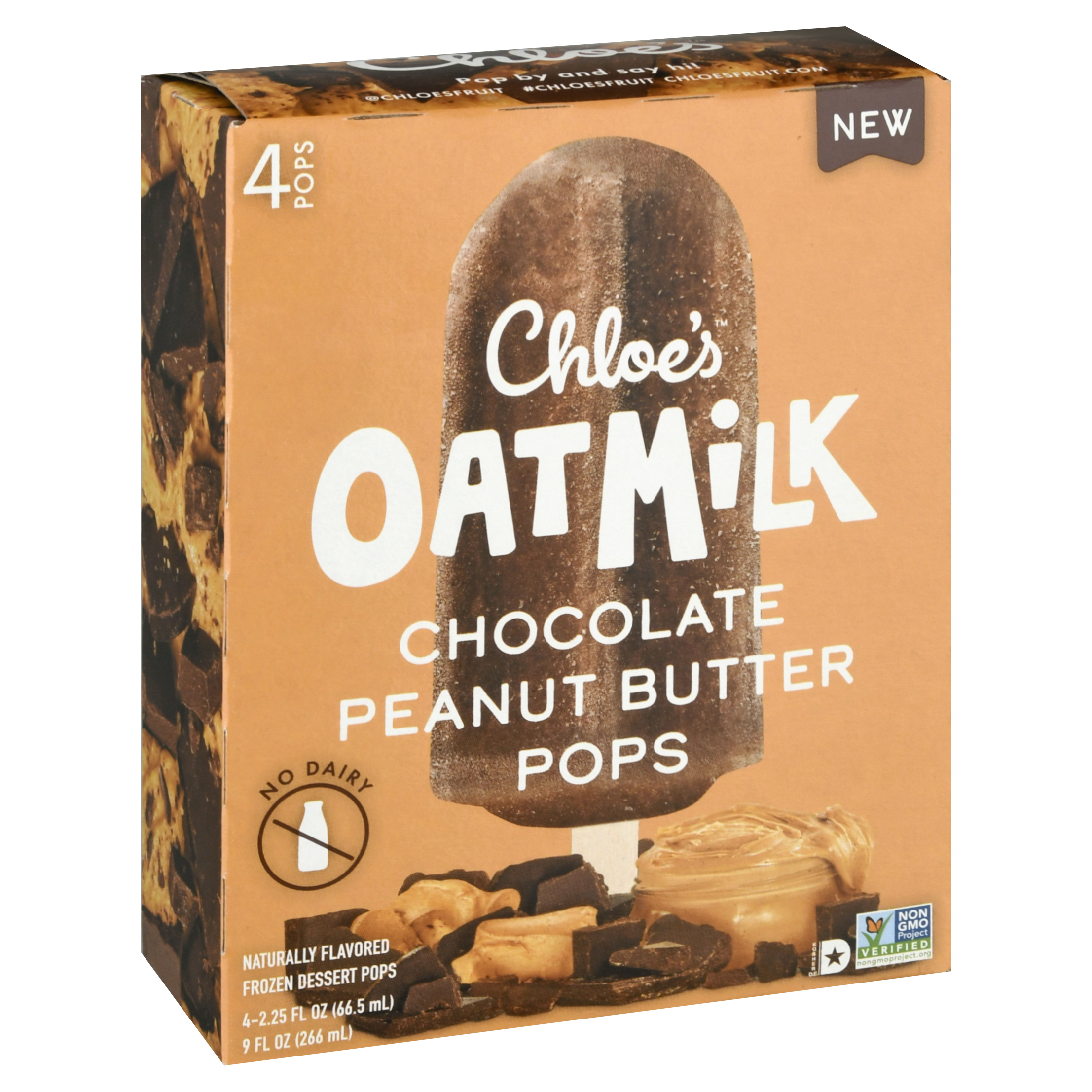 Chloe's Oatmilk Chocolate Peanut Butter Pops