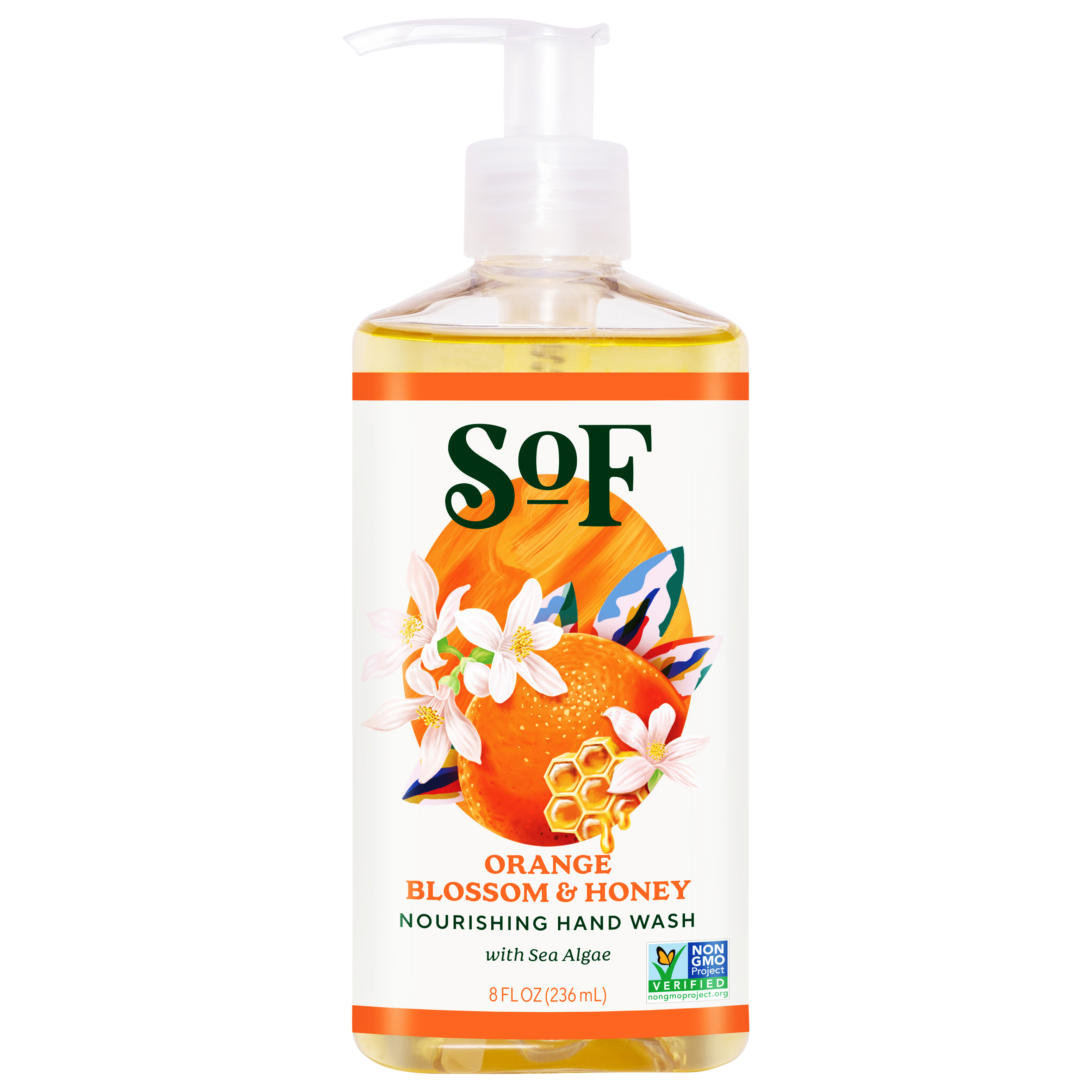 SOF Nourishing Orange Blossom & Honey Hand Wash with Sea Algae