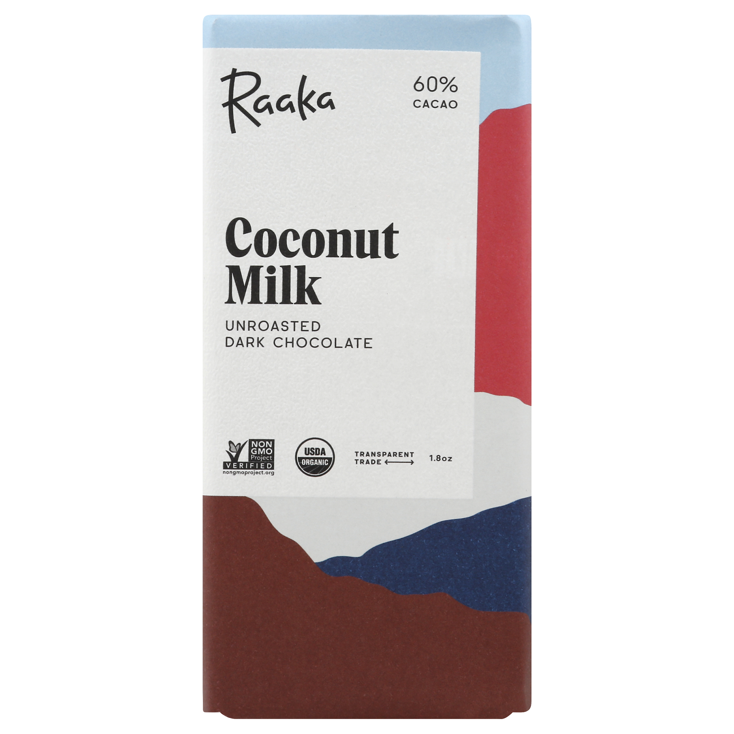 Raaka Unroasted 60% Cacao Coconut Milk Dark Chocolate