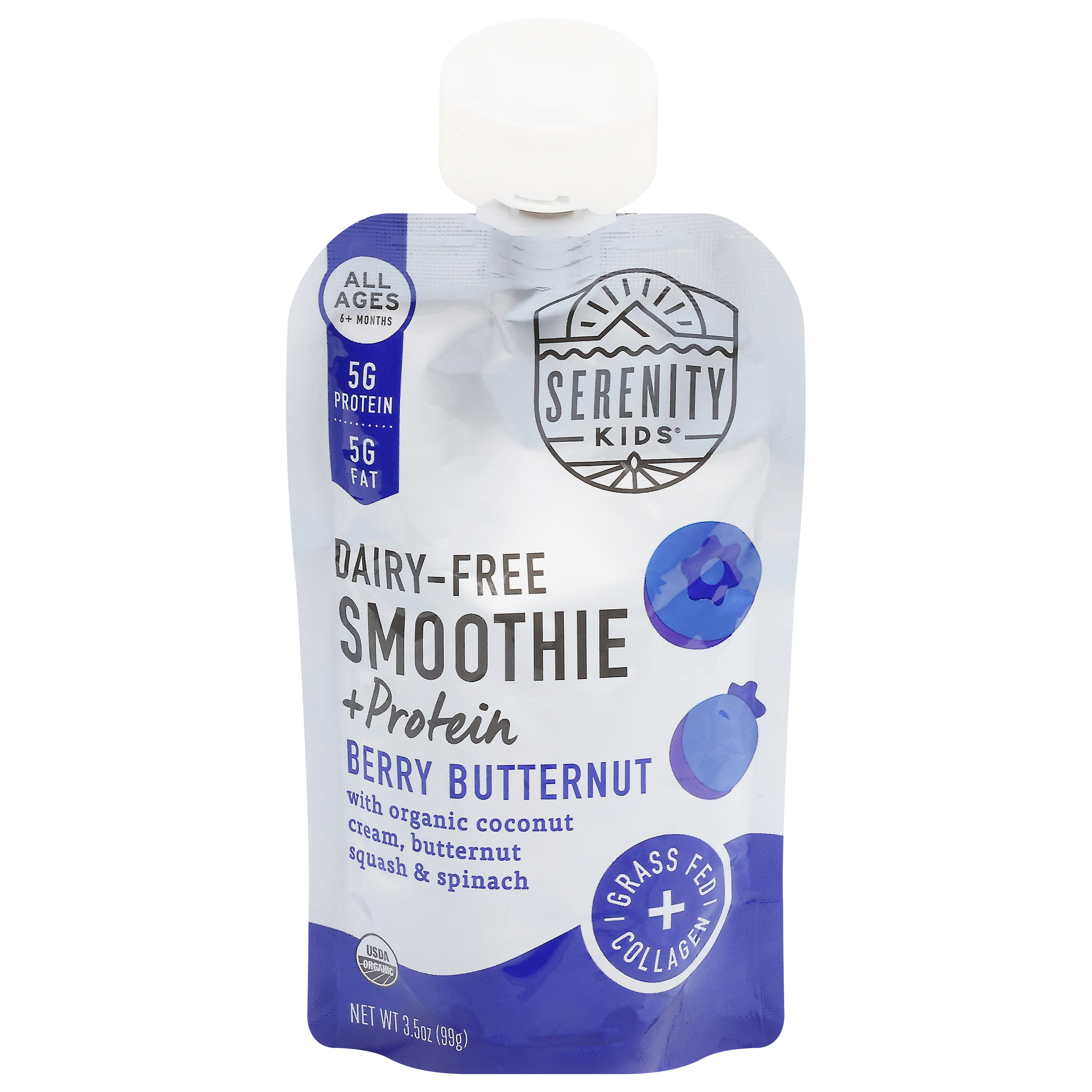 Serenity Kids 6+ Months Dairy-Free Berry Butternut Smoothie + Protein