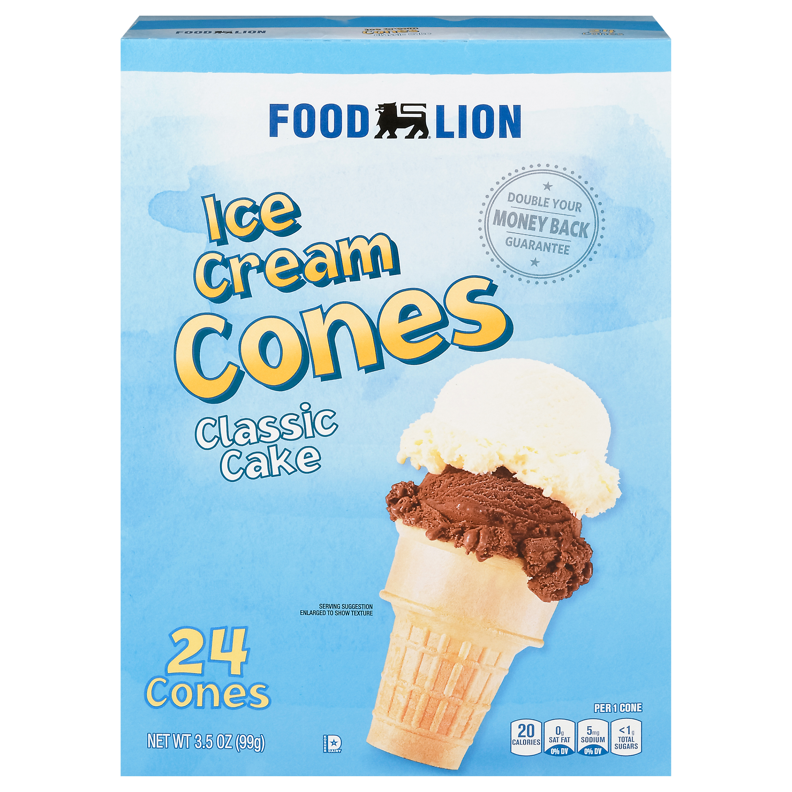Food Lion Classic Cake Ice Cream Cones 24 ea