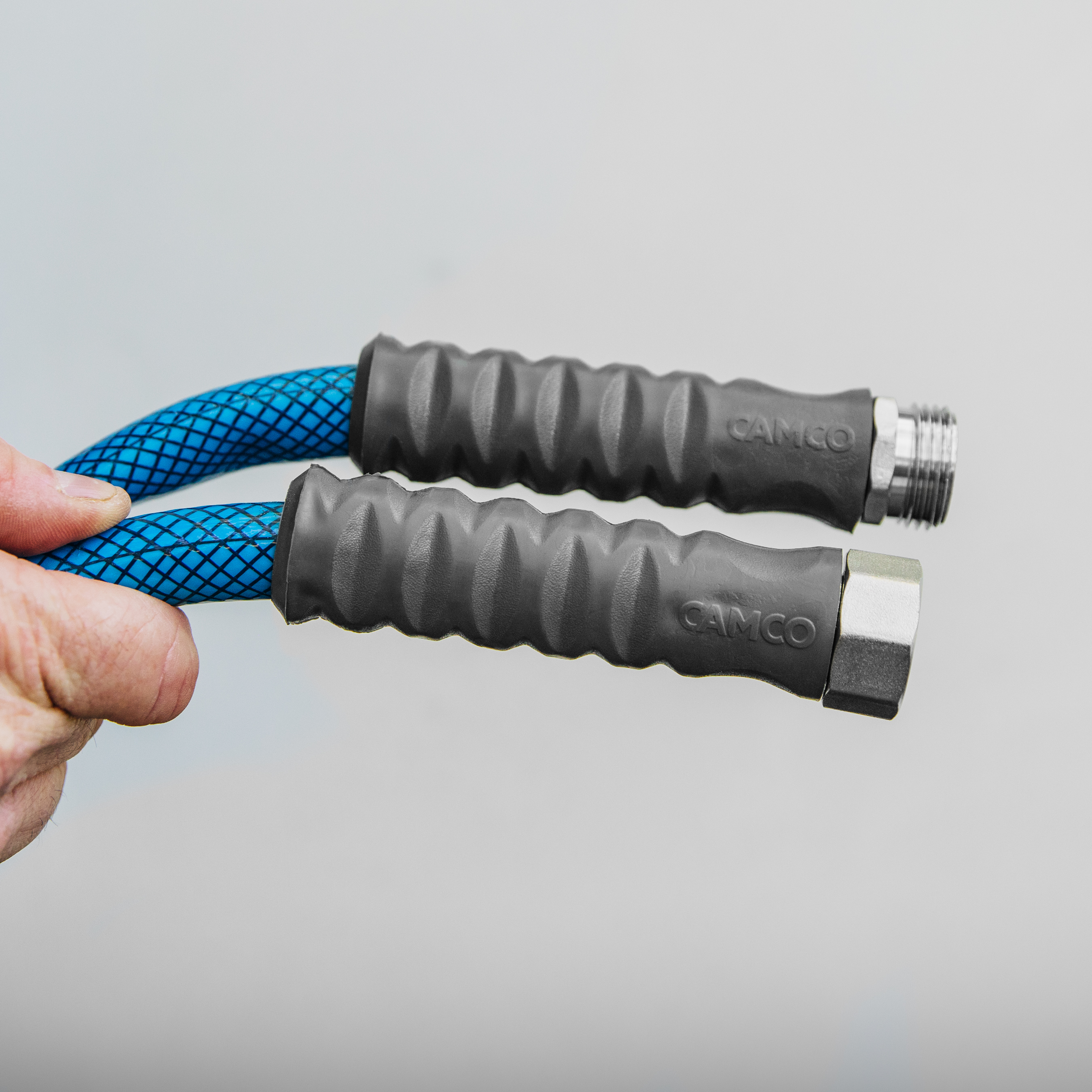 Camco 50' Professional Grade Marine/RV Drinking Water Hose — Certified For Drinking Water & Lead-Free — Anti-Kink Design — Zero Memory Retention — Made with Quality PVC — Machined Fitting & Strain Relief Ends — UV Stabilized for Long Use — 5/8" ID