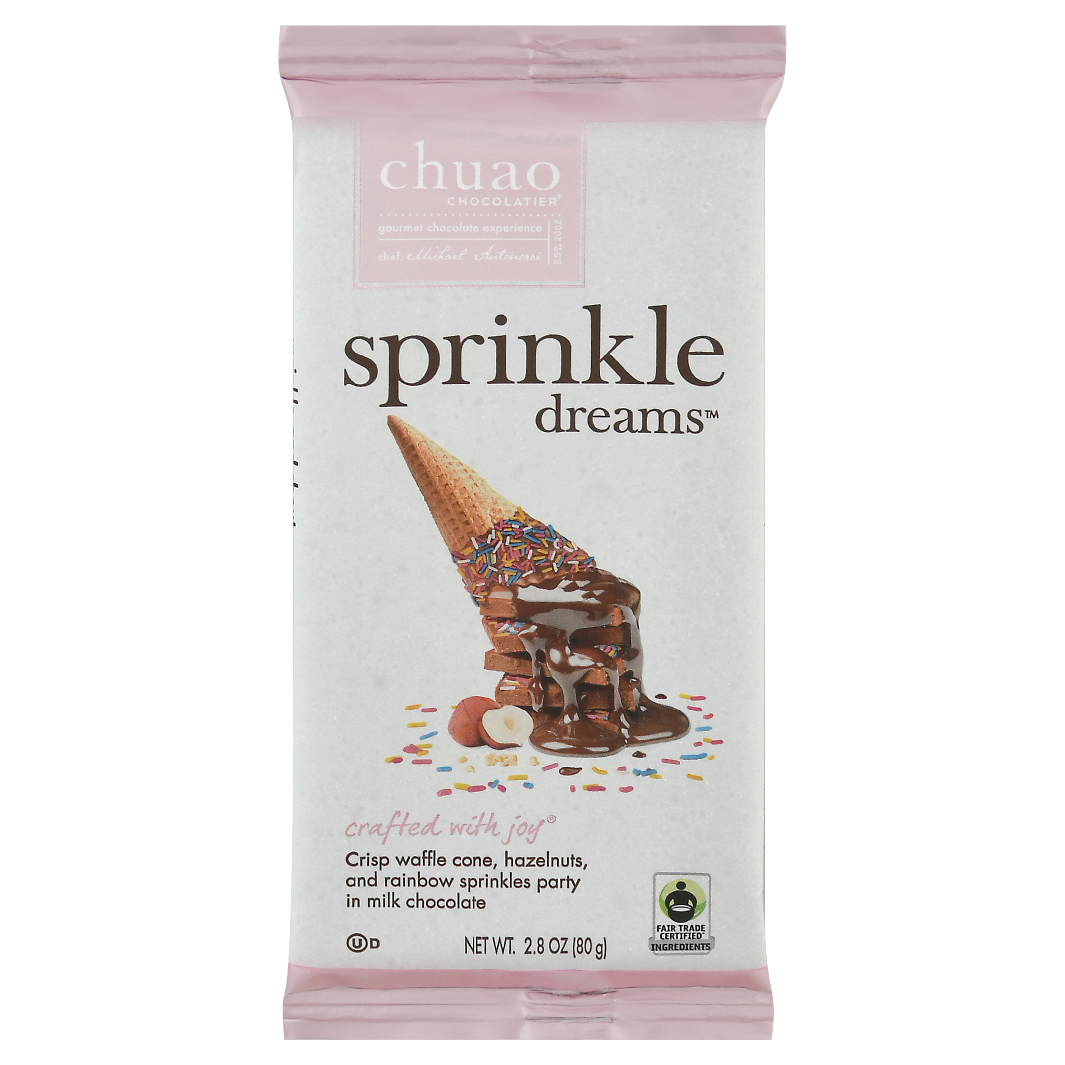 Chuao Chocolatier Sprinkle Dreams Milk Chocolate Bar 2.8 oz Wrapper