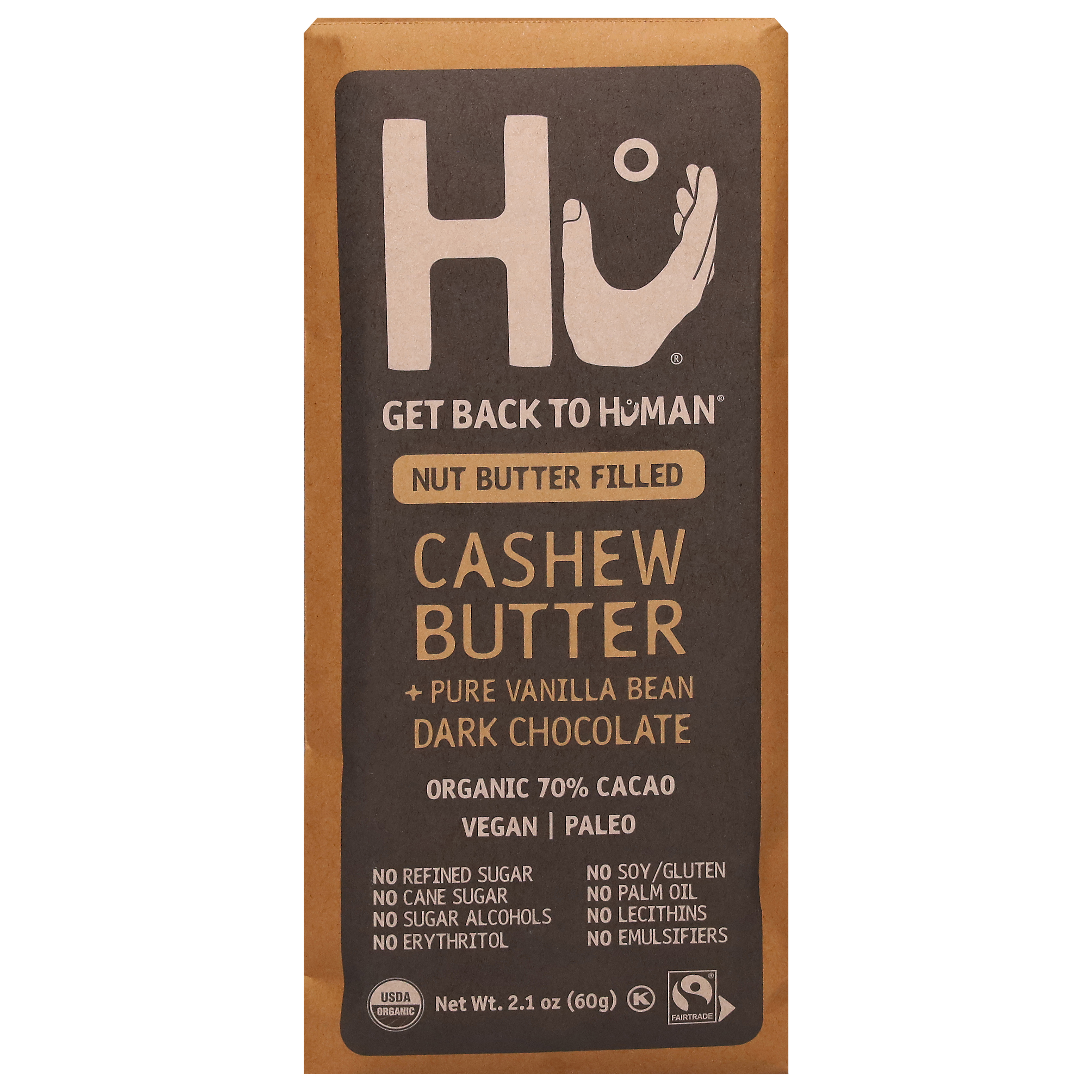 Hu Organic 70% Cacao Cashew Butter + Pure Vanilla Bean Dark Chocolate