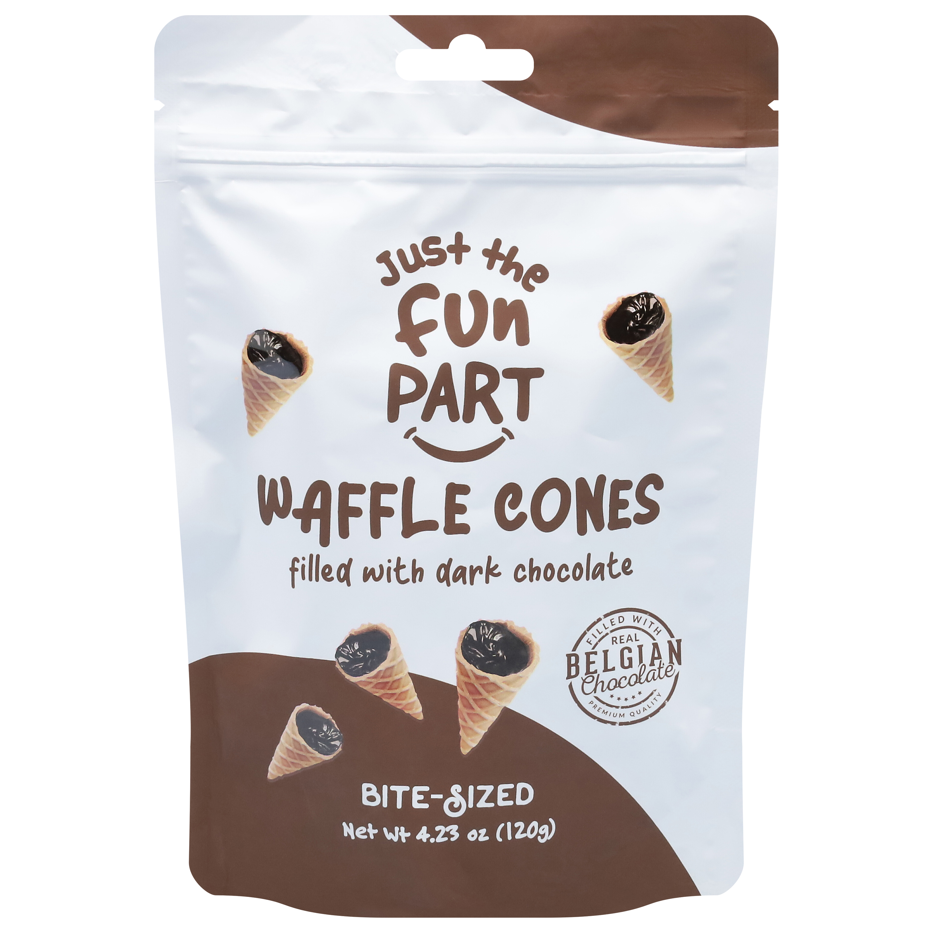 Just the Fun Part Dark Chocolate Waffle Cones Bite-Sized