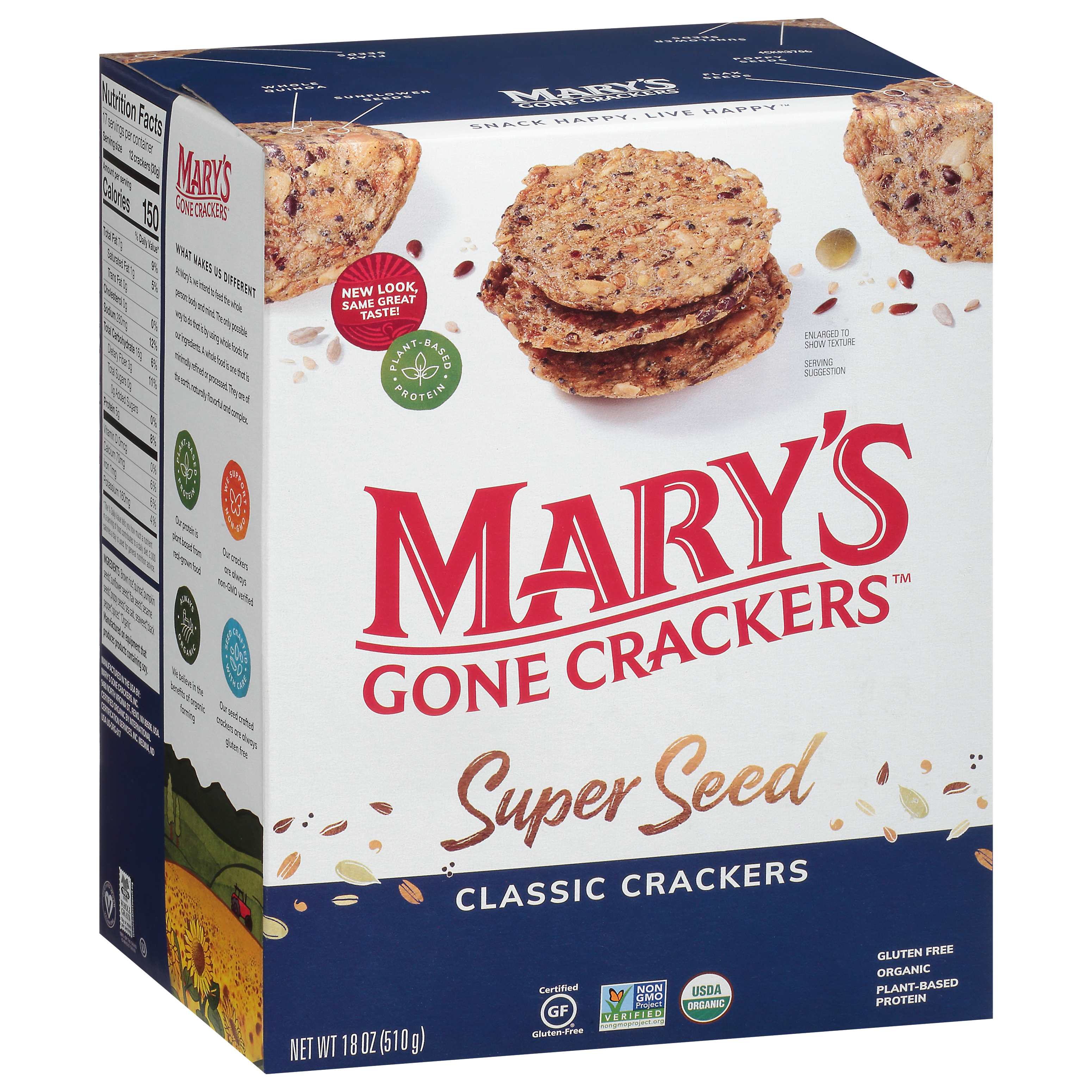 Mary's Gone Crackers Super Seed Classic Crackers