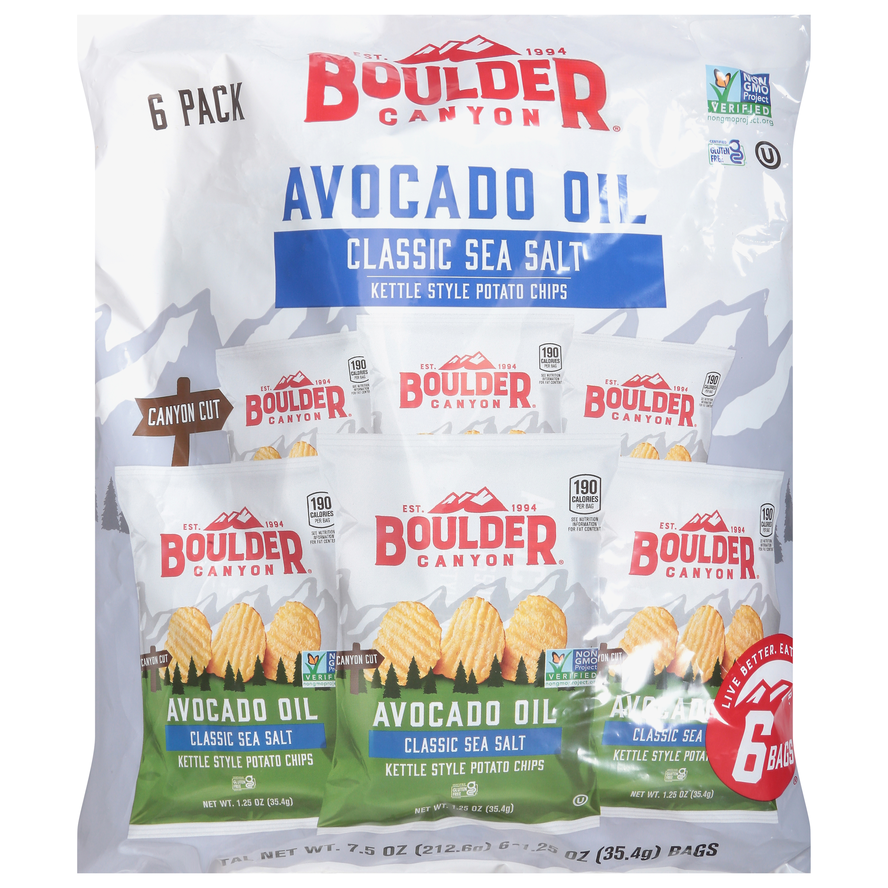 Boulder Canyon Avocado Oil Kettle Style Classic Sea Salt Potato Chips