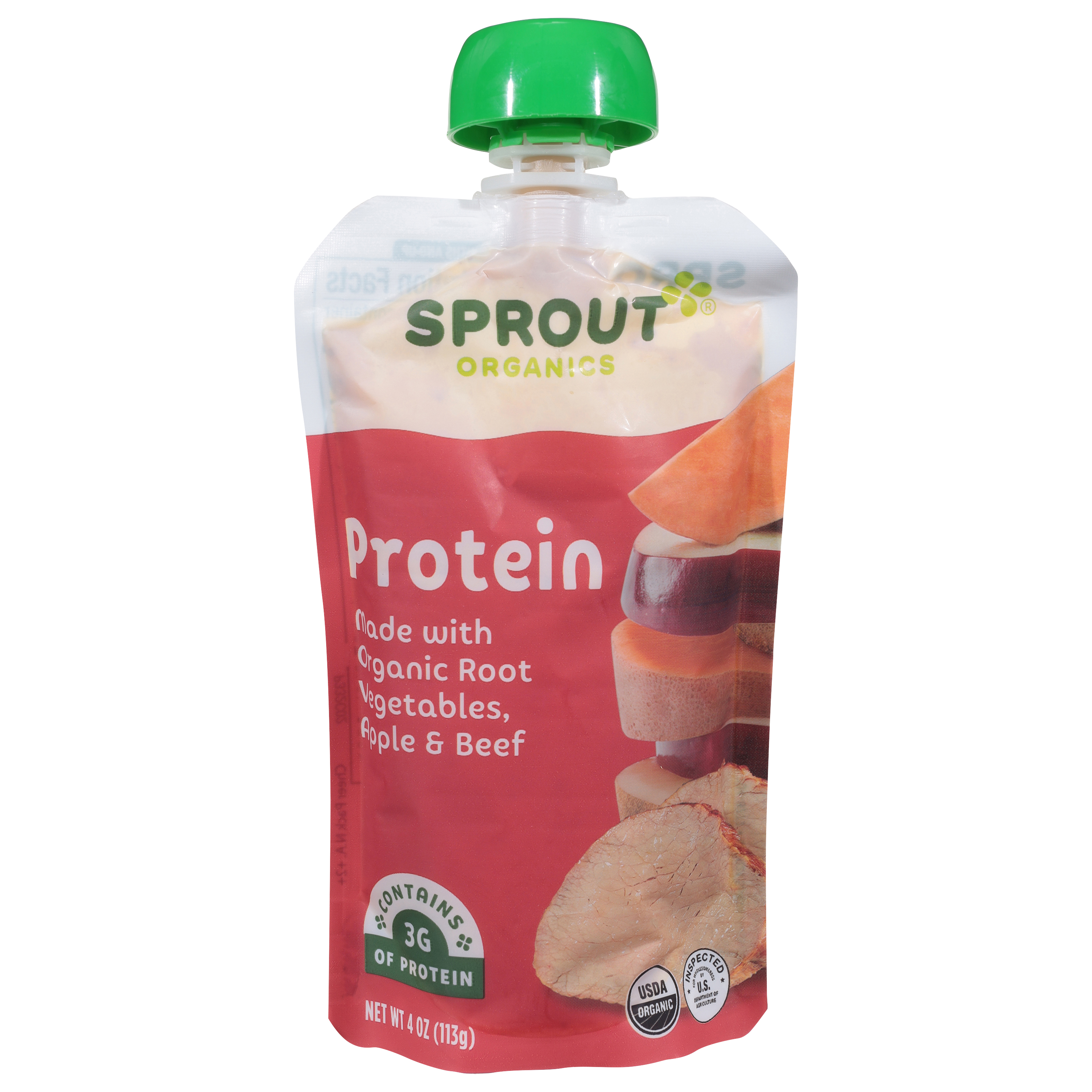 Sprout Organics Root Vegetables, Apple & Beef Protein