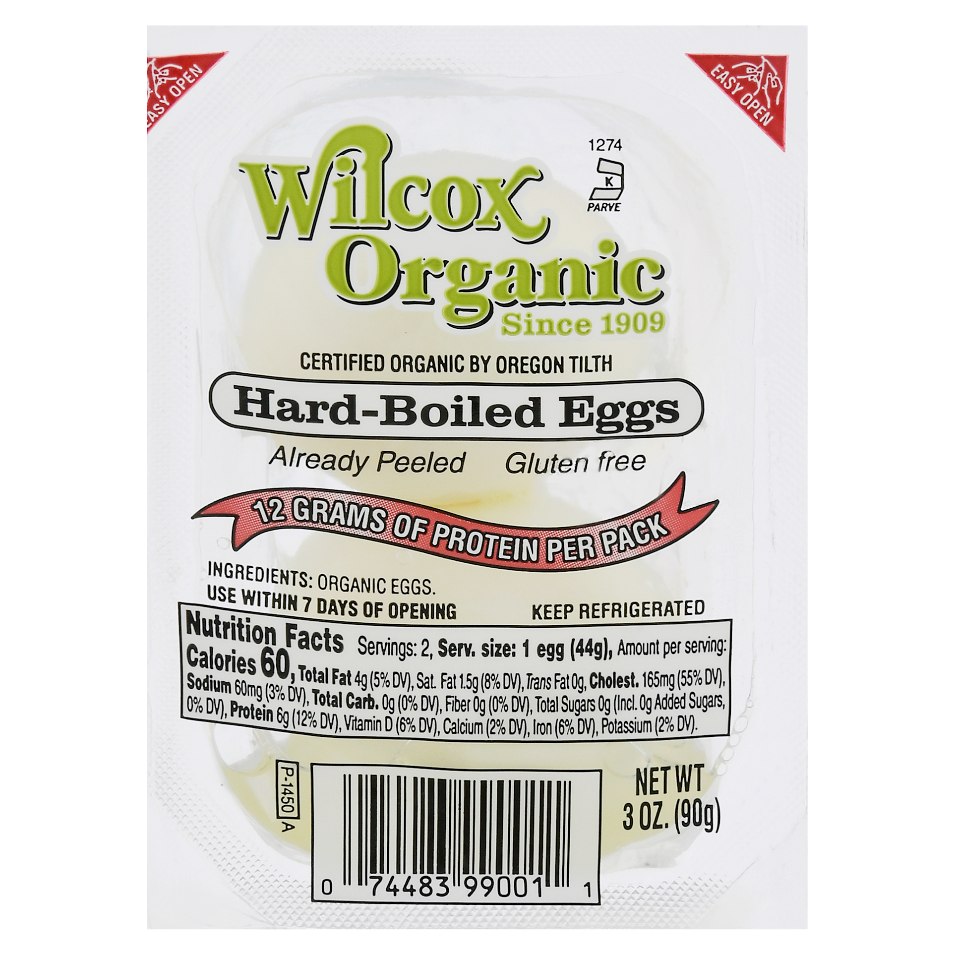 Wilcox Organic Hard Boiled Eggs