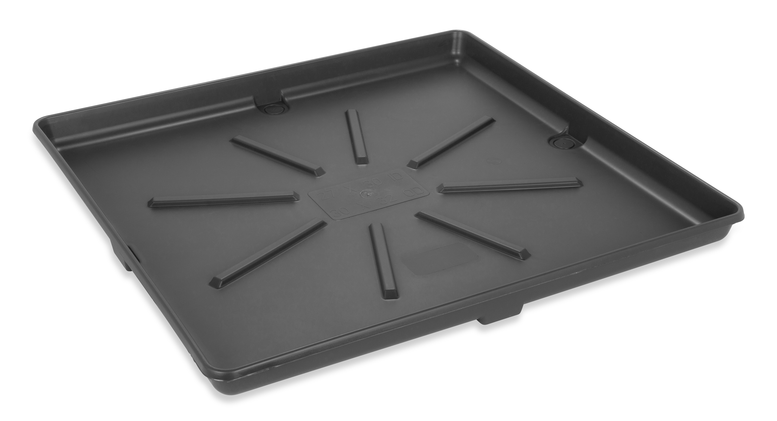 WM Drain Pan-30"x 32" OD w/PVC Fitting, Graphite (E/F)