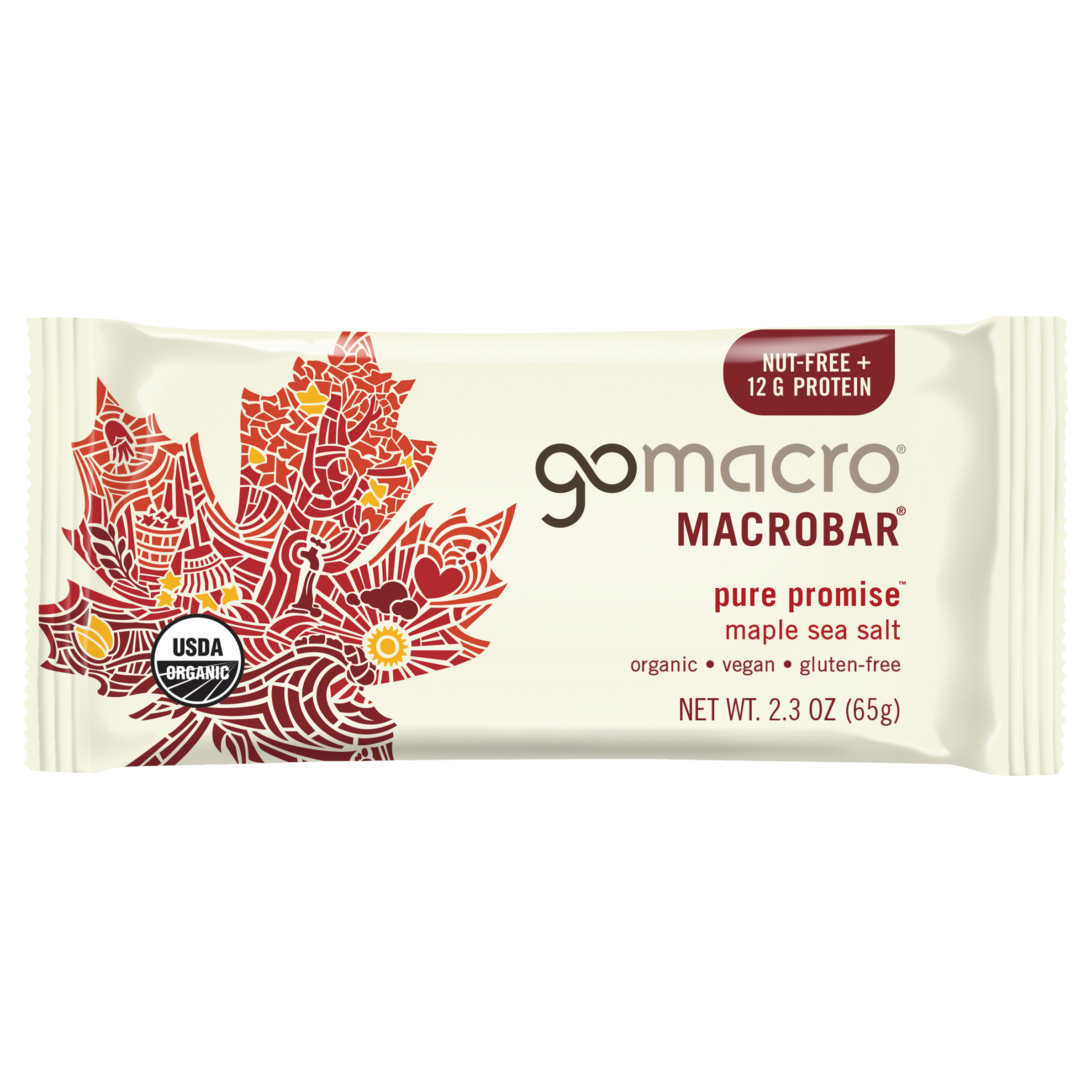 GoMacro MacroBar, Maple Sea Salt, 2.3 Ounce