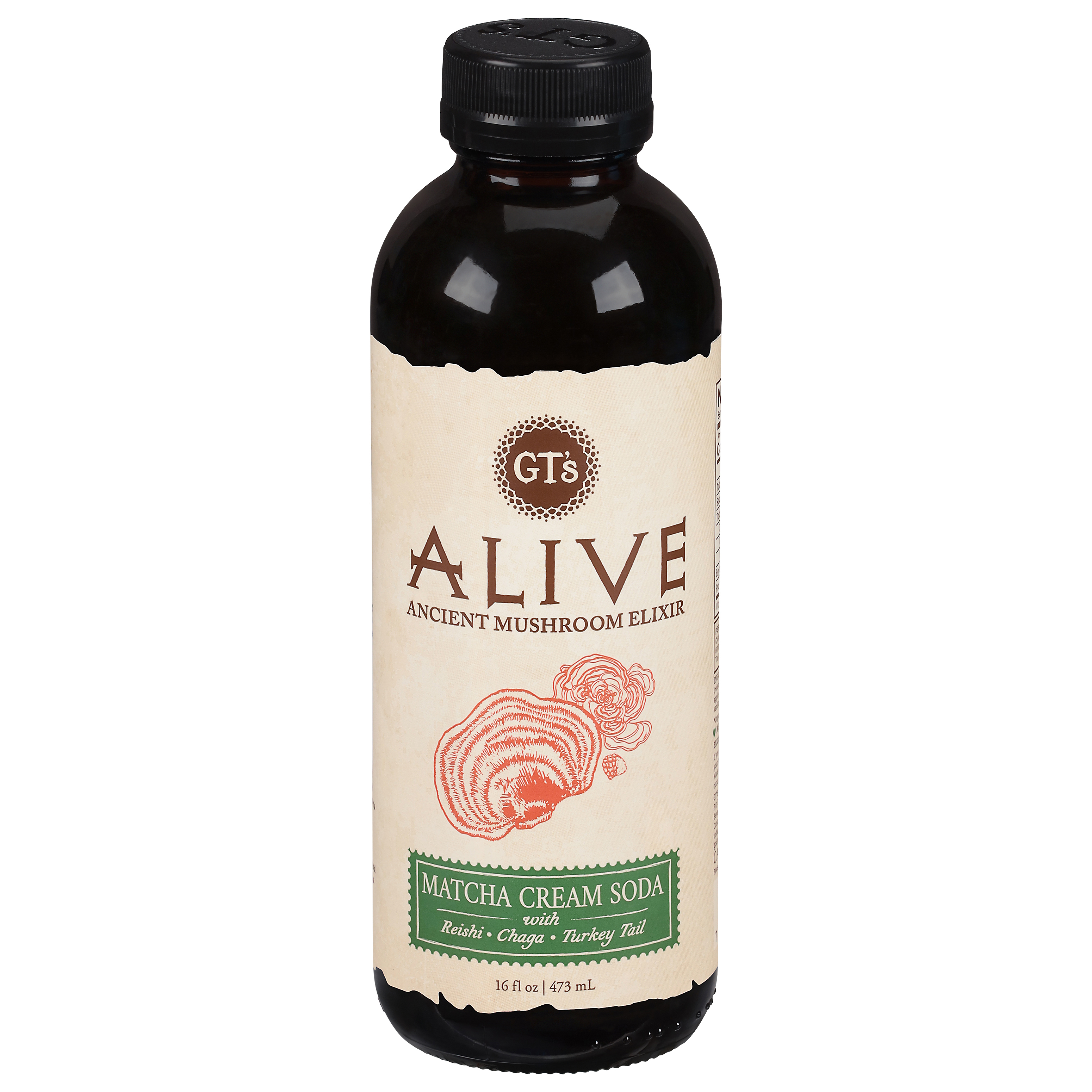 GT's Alive Matcha Cream Soda Ancient Mushroom Elixir