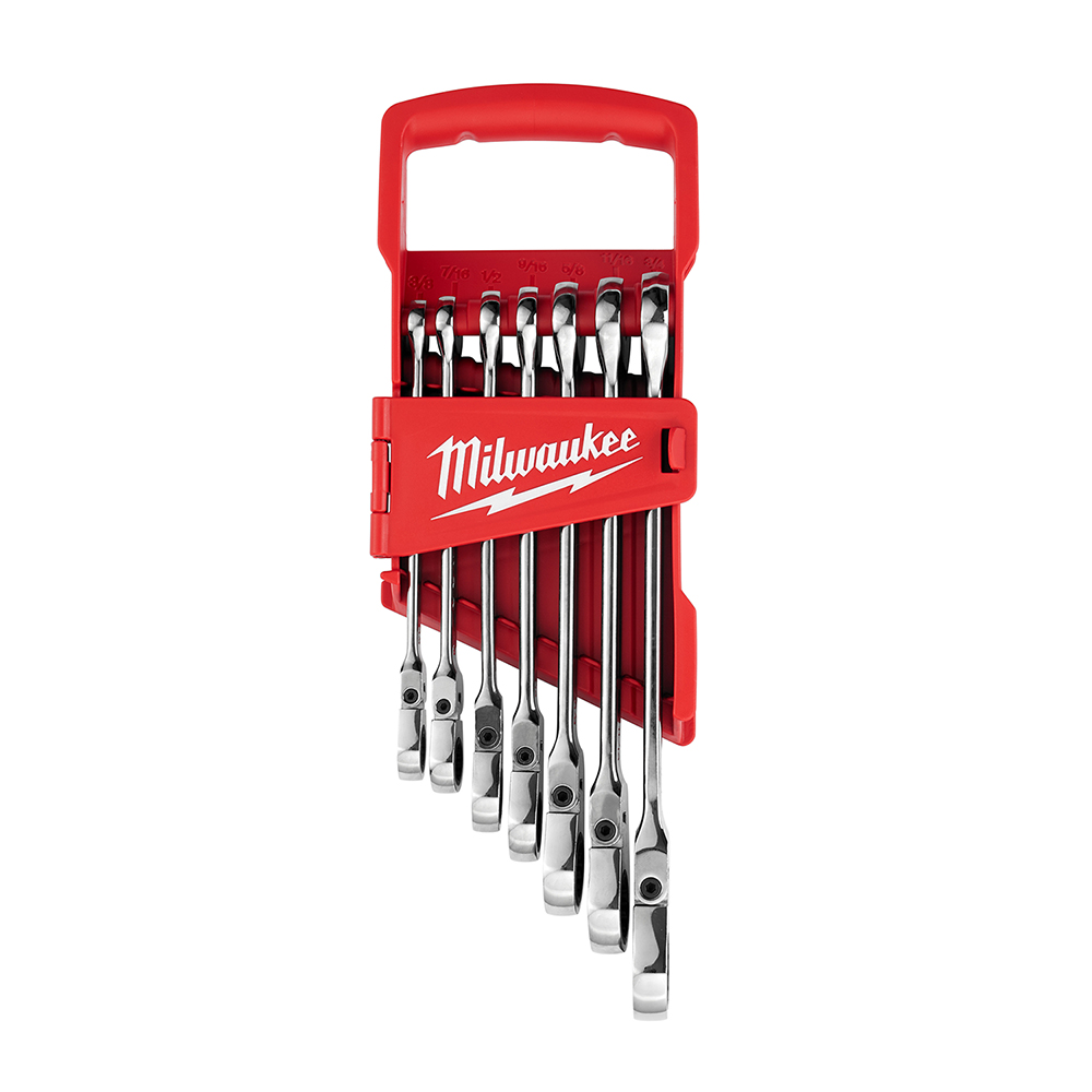 Flex head wrench set