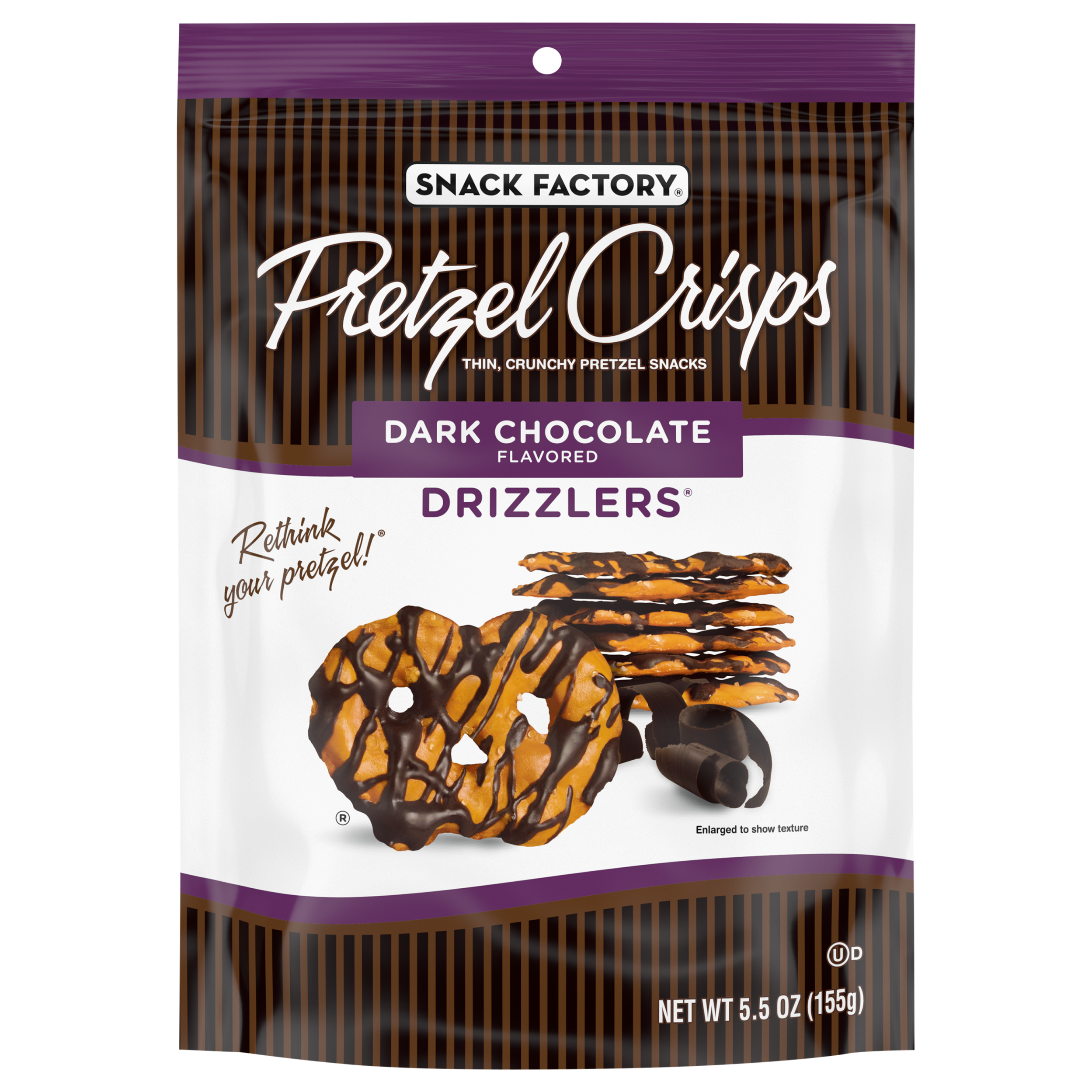 Snack Factory Drizzlers Dark Chocolate Flavored Pretzel Crisps