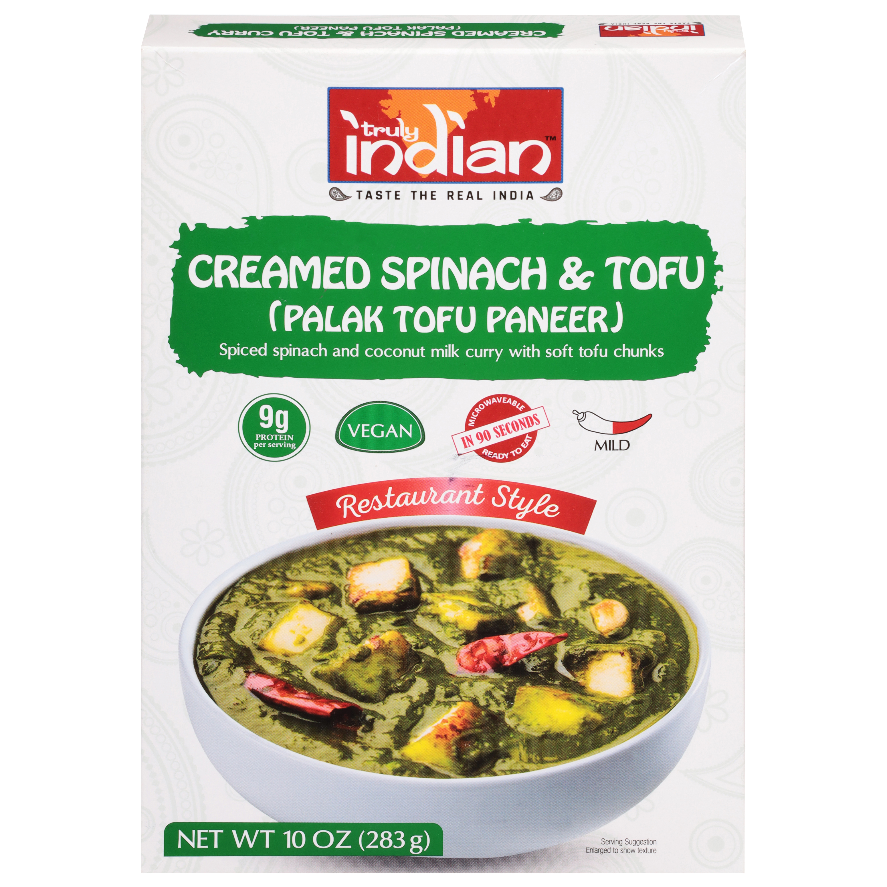 Truly Indian Creamed Spinach & Tofu