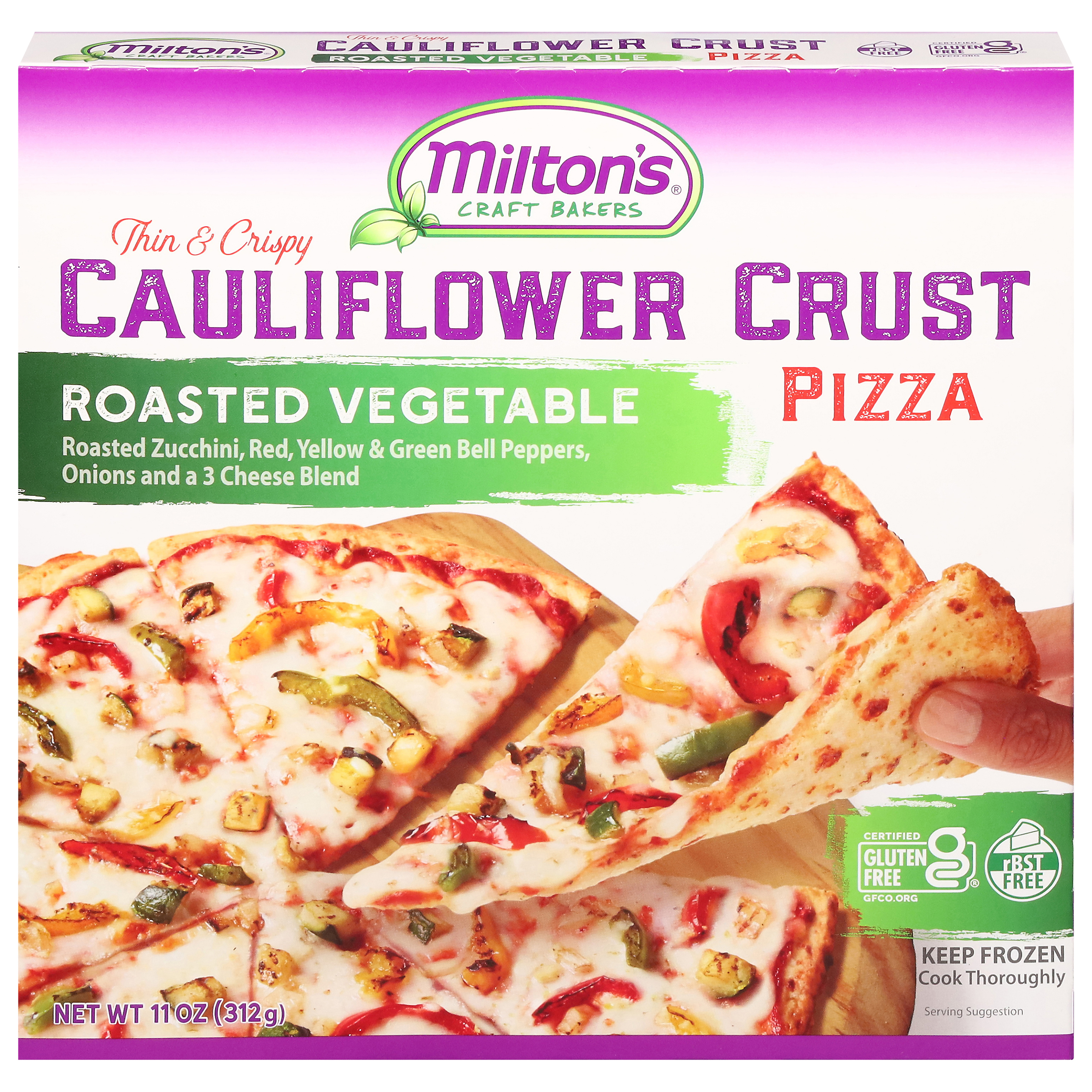 Milton's Thin & Crispy Cauliflower Crust Roasted Vegetable Pizza