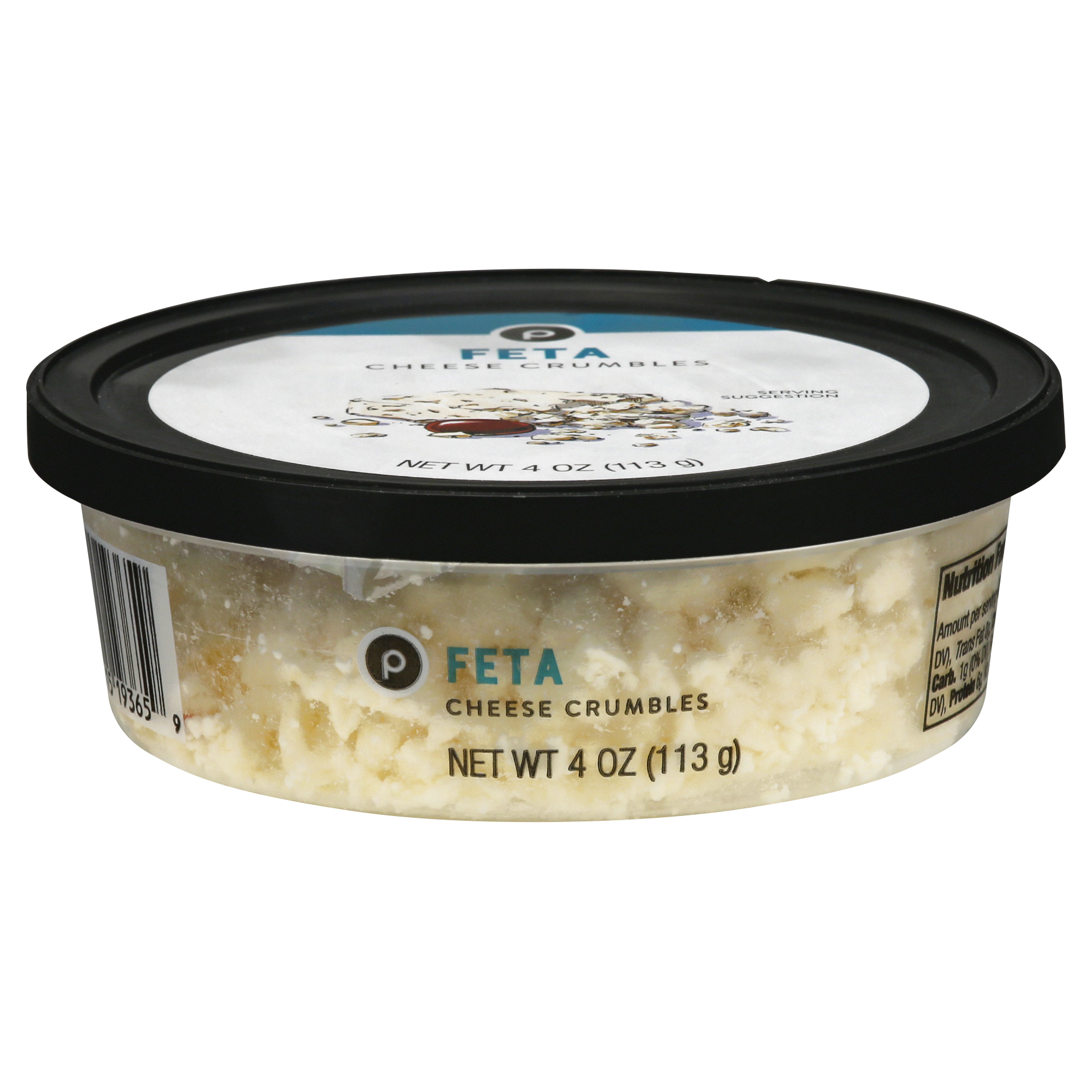 Publix Feta Cheese Crumbles 4 oz Cup\tub