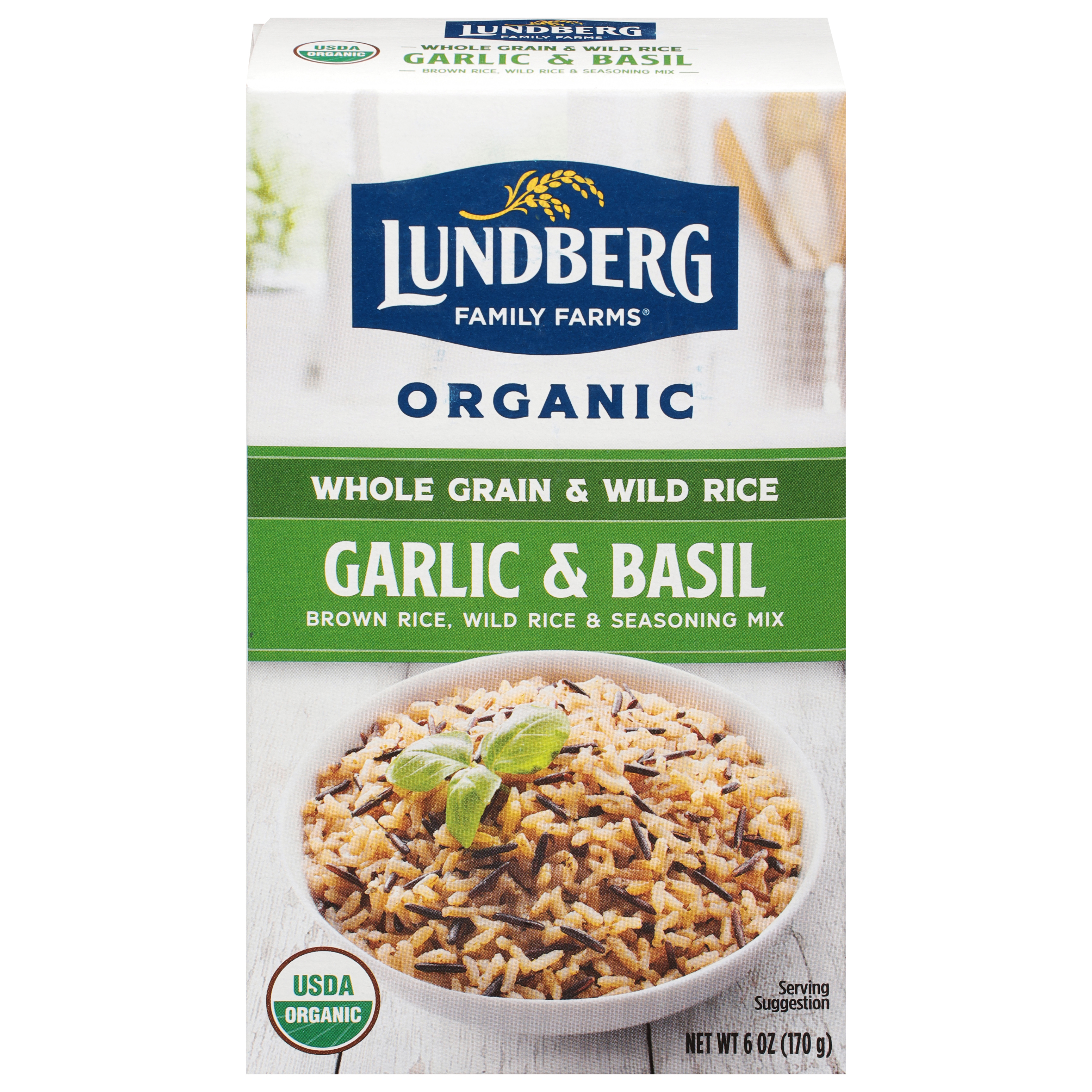 Lundberg Family Farms Organic Garlic & Basil Whole Grain & Wild Rice