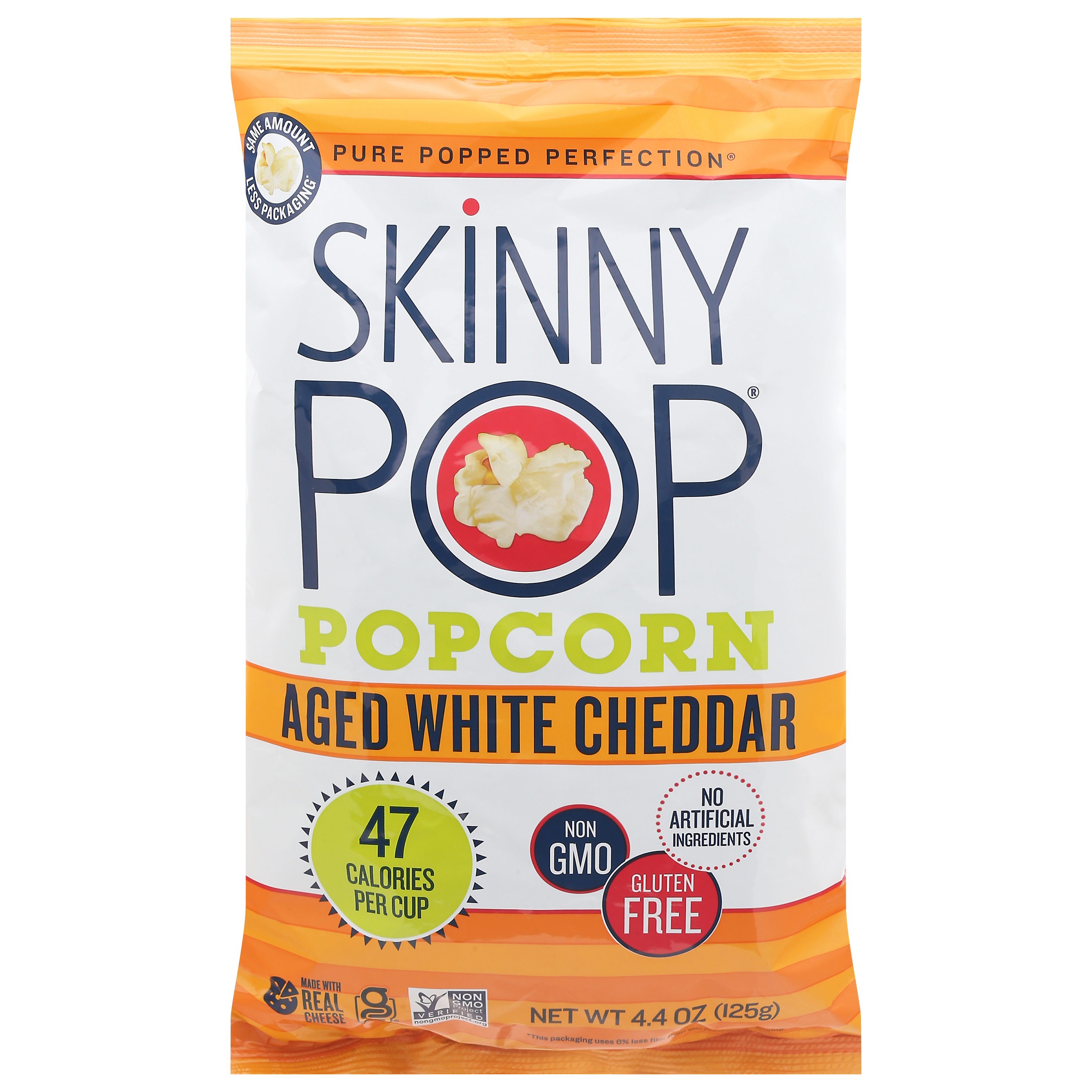 SkinnyPop Gluten Free Aged White Cheddar Popcorn