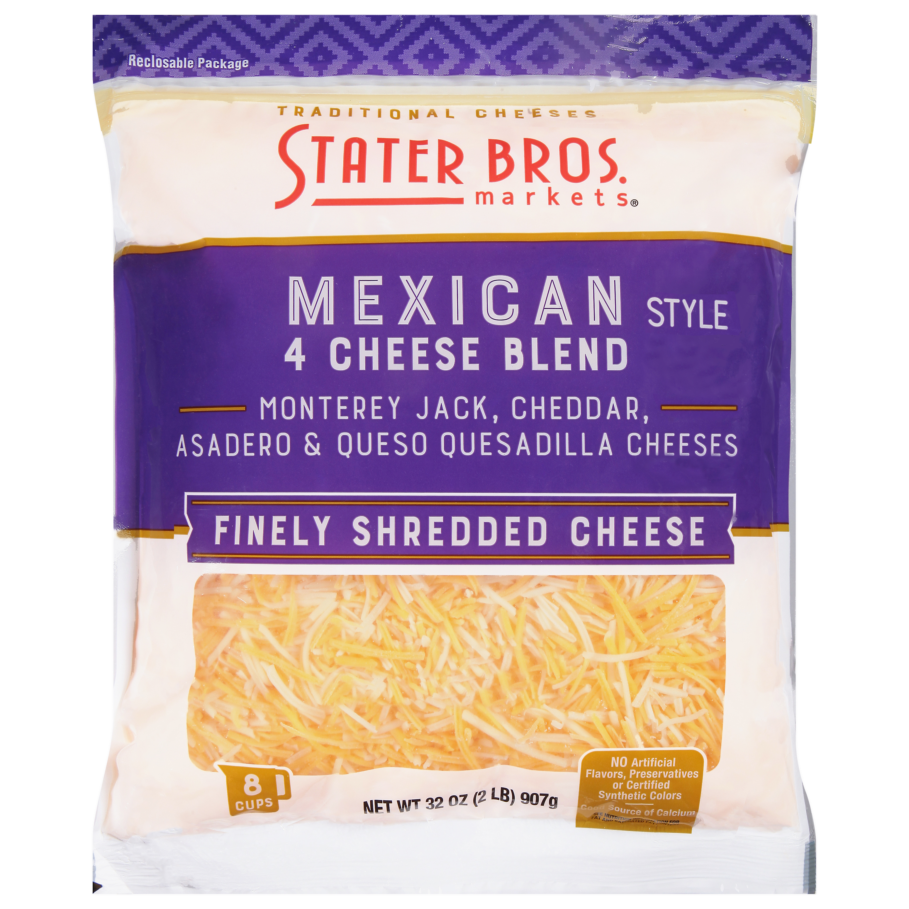 Stater Bros. Markets Mexican Style 4 Cheese Blend Finely Shredded