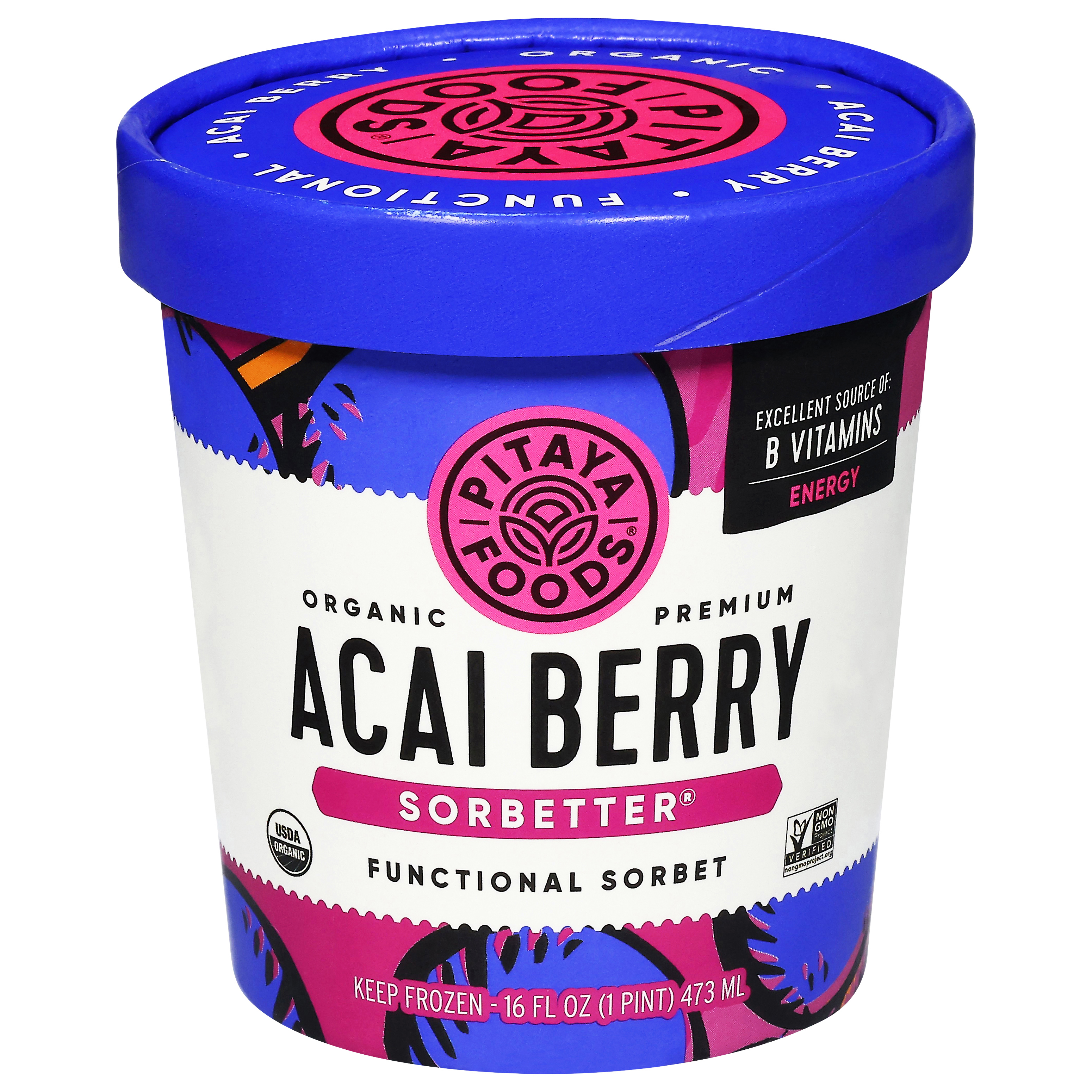 Pitaya Foods Organic Premium Sorbetter Acai Berry Sorbet