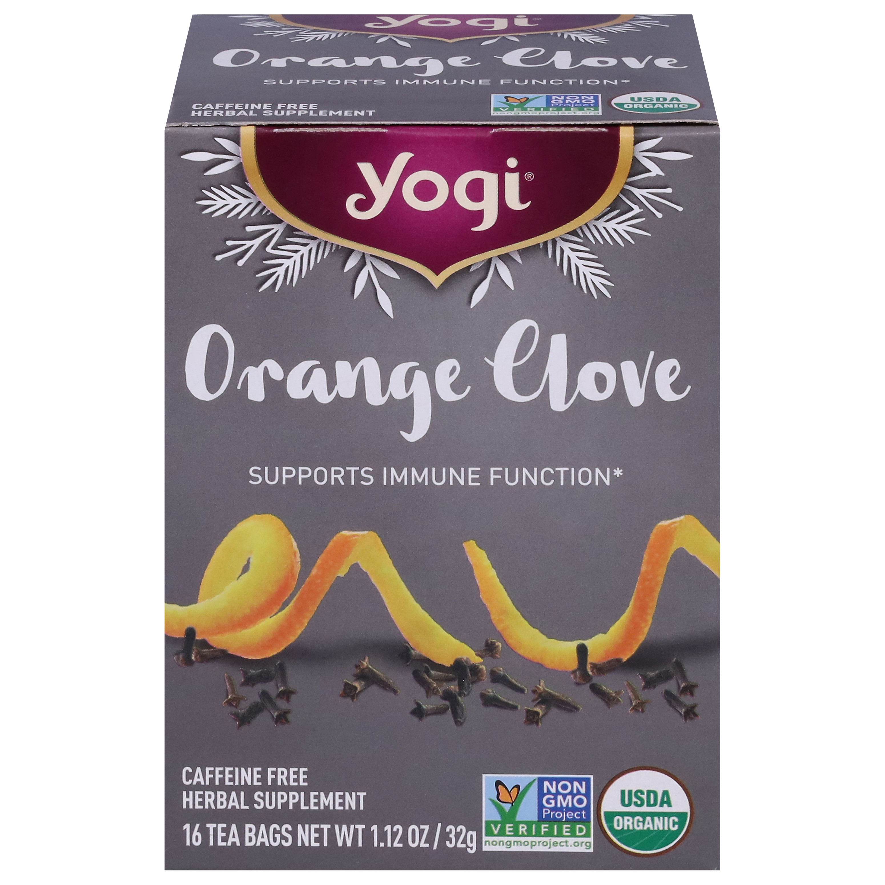 Yogi Caffeine Free Tea Bags Herbal Supplement 16 Tea Bags