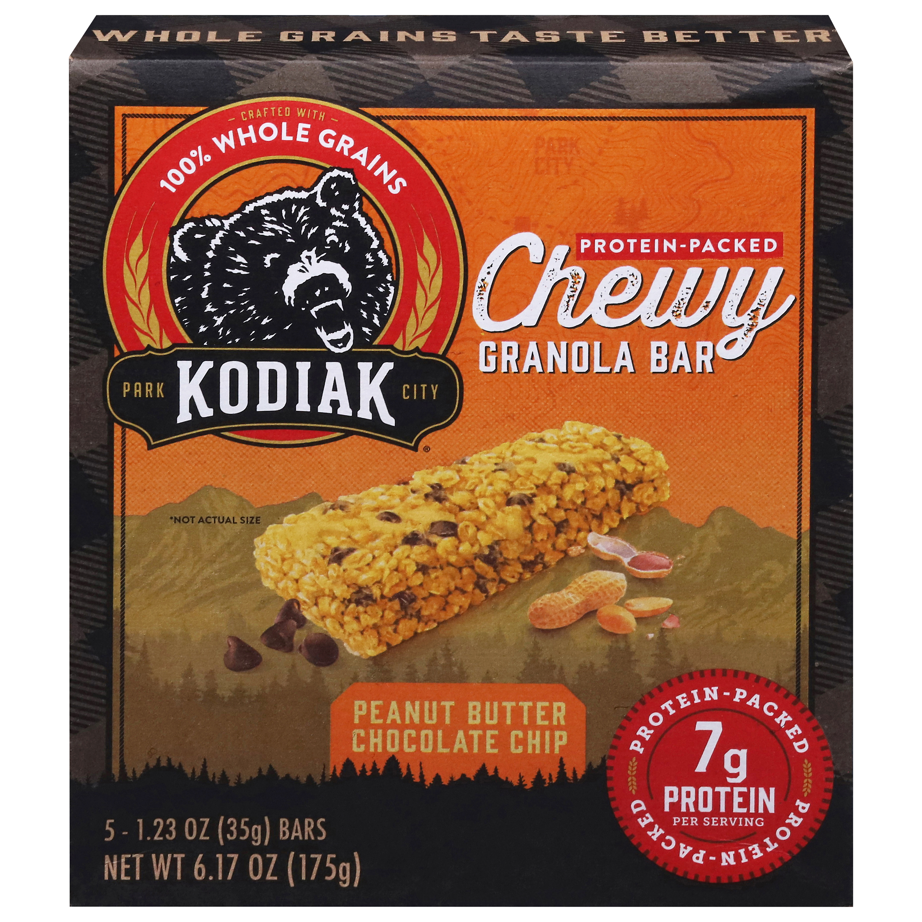 Kodiak Chewy Peanut Butter Chocolate Chip Granola Bars