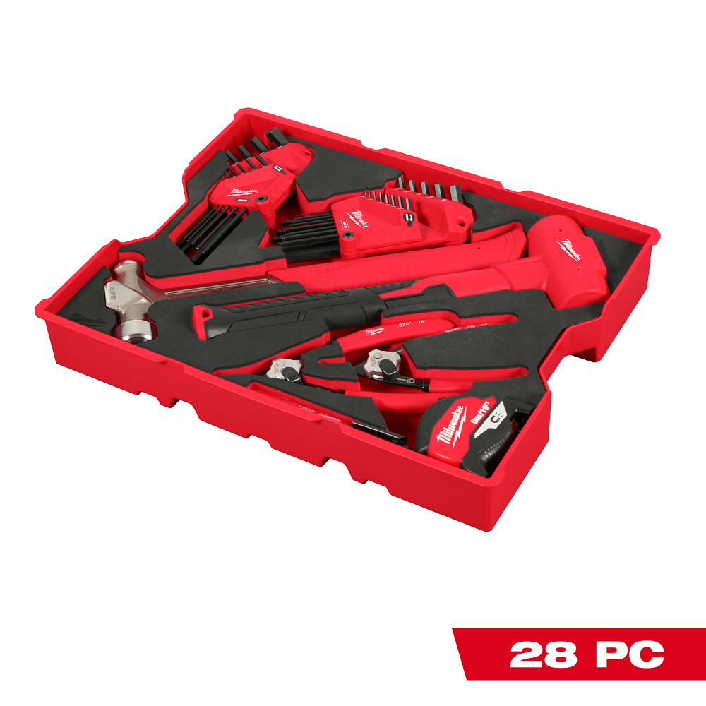 Product image for MILW 48-22-0161 28pc Hex Key & Hamm
