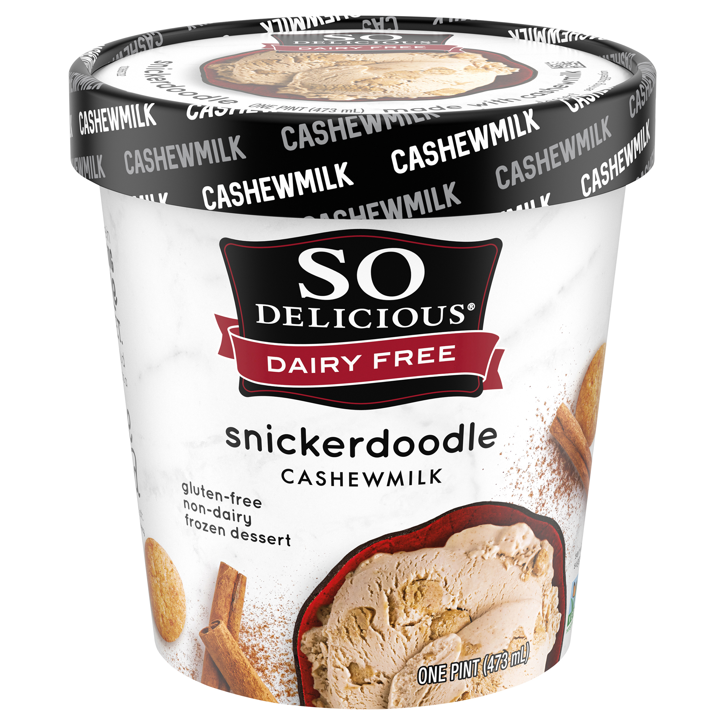So Delicious Dairy Free Snickerdoodle Cashew Milk Frozen Dessert, 1 Pint