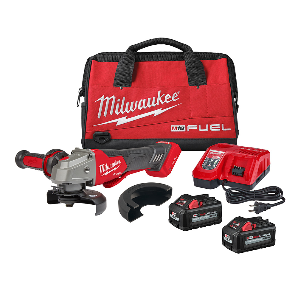 Product image for Milwaukee 2882-22 M18 FUEL™ 4-1/2" / 5" Braking Grinder w/ ONE-KEY™ Paddle Switch, No Lock